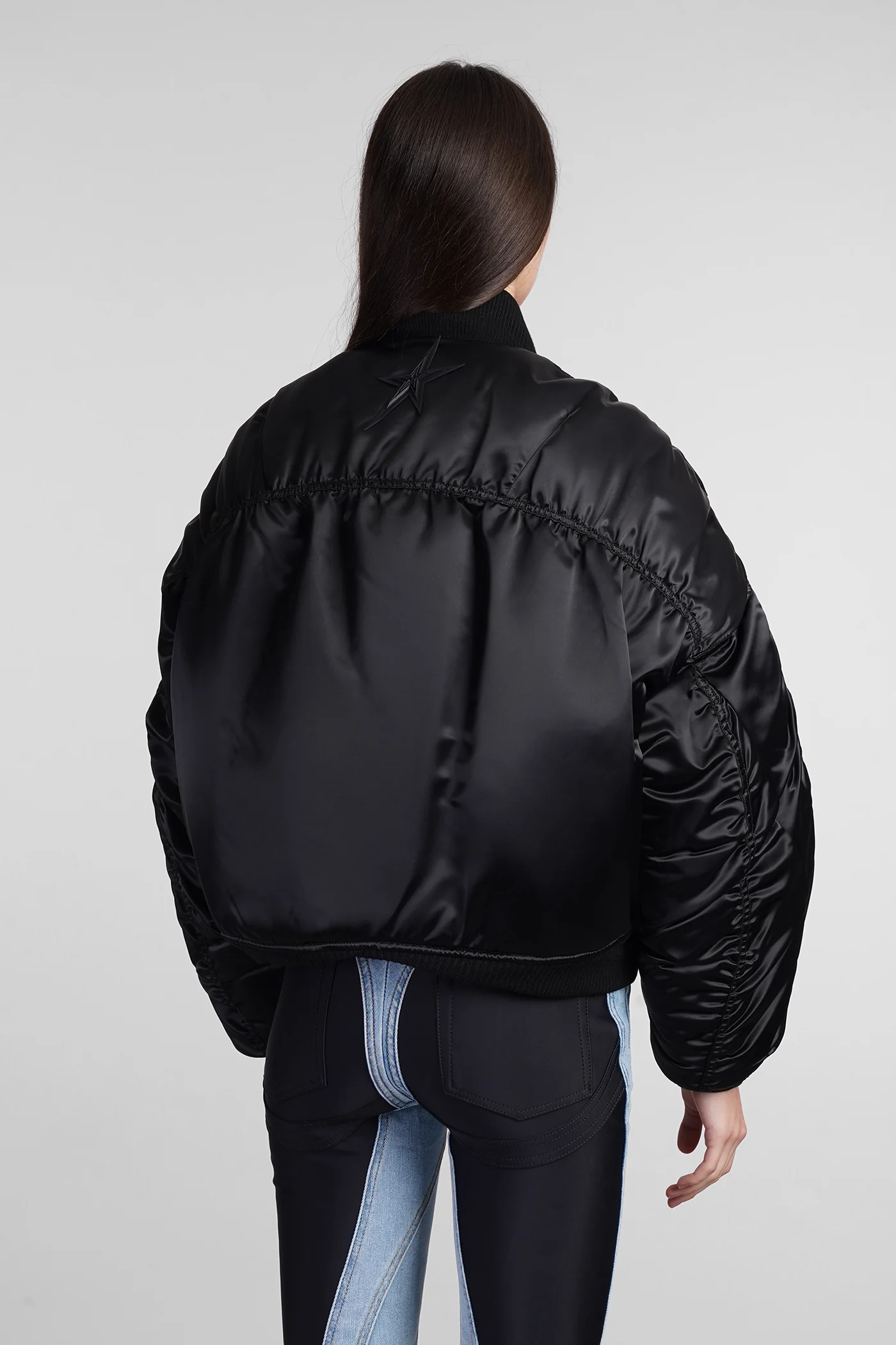 Bomber Jacket in black nylon - Image 3