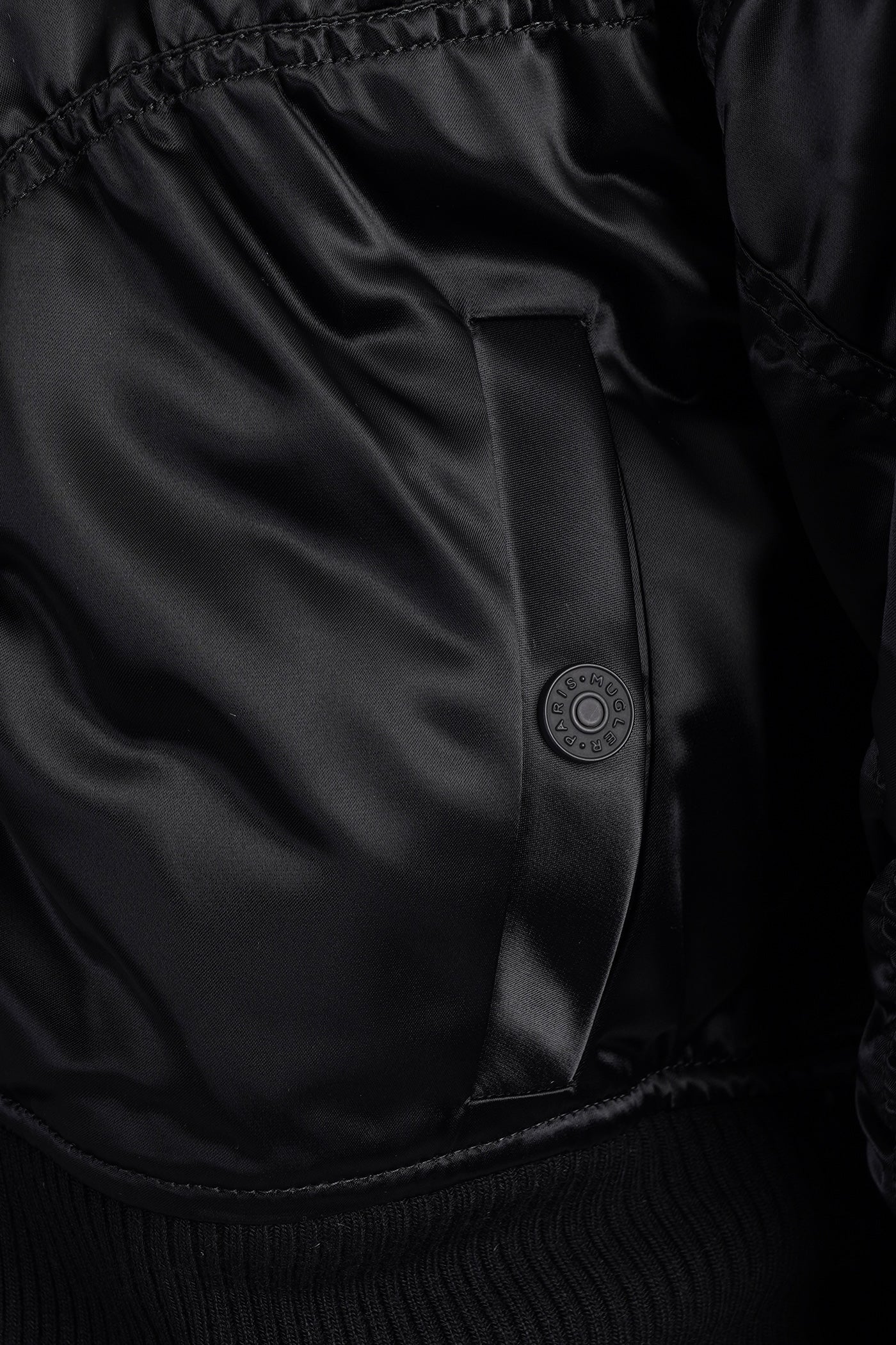Bomber Jacket in black nylon - Image 5