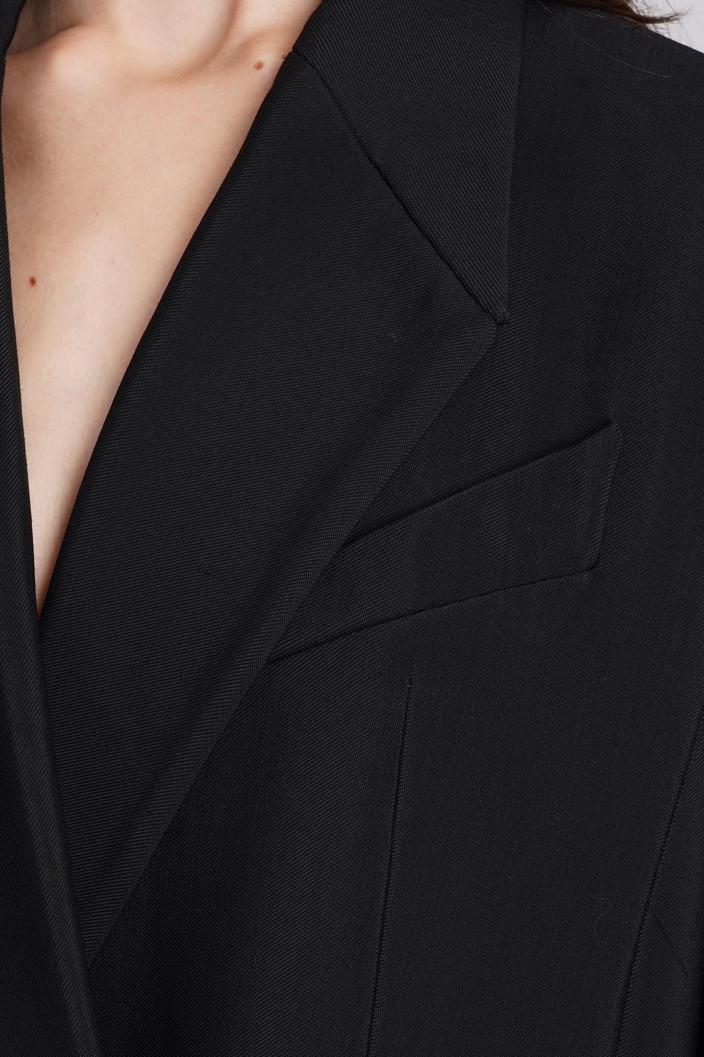 Coat in black viscose - Image 5