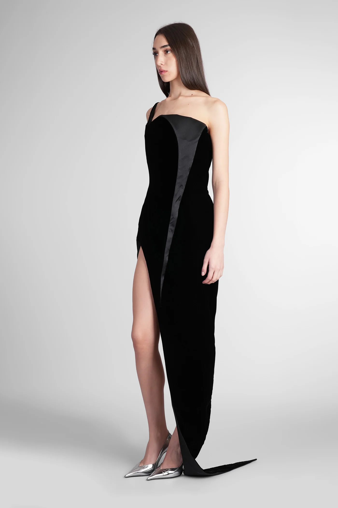 Dress woman in black velvet - Image 4