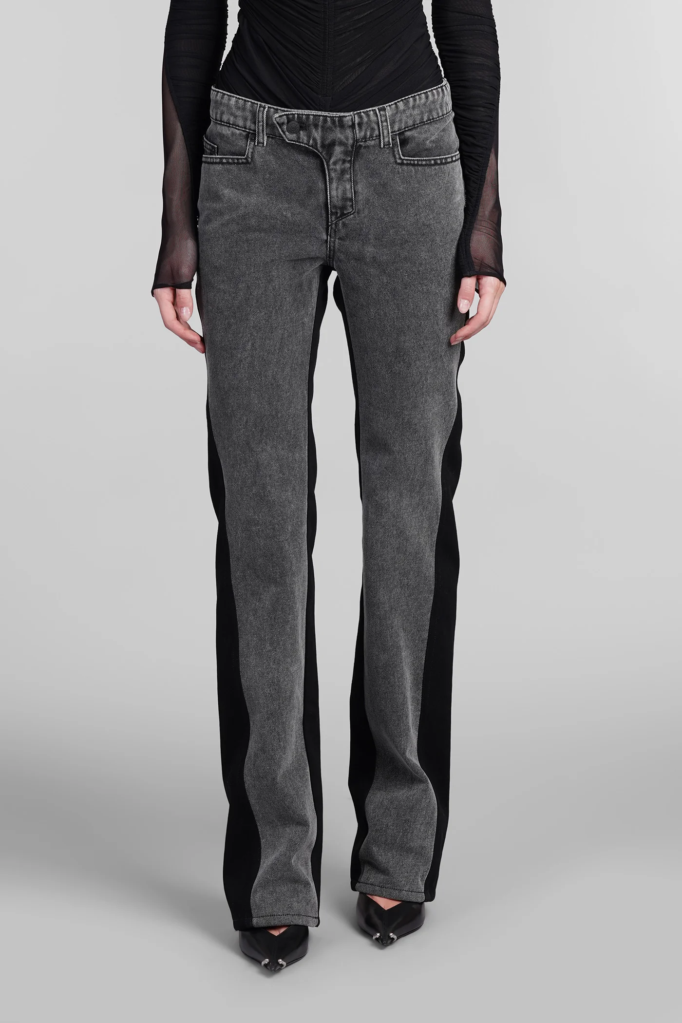 Jeans in black cotton