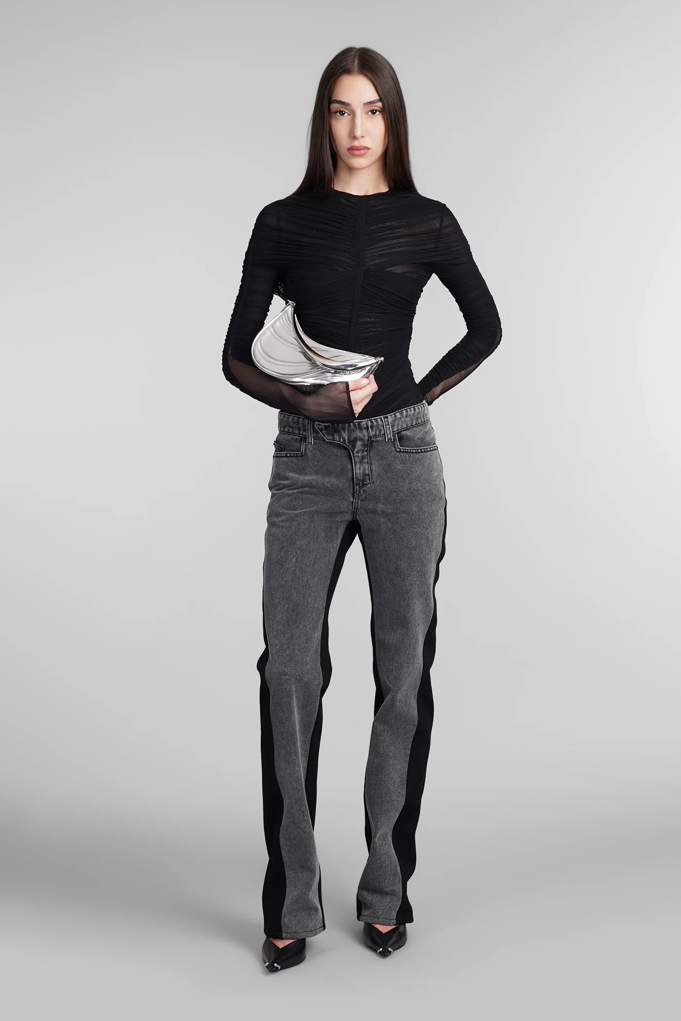 Jeans in black cotton - Image 2