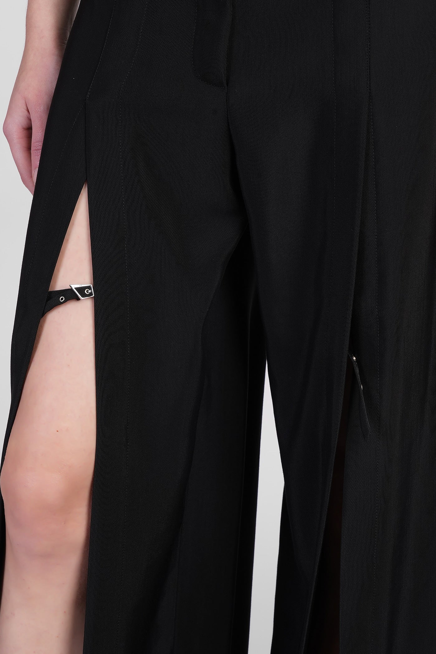 Pants in black viscose - Image 5
