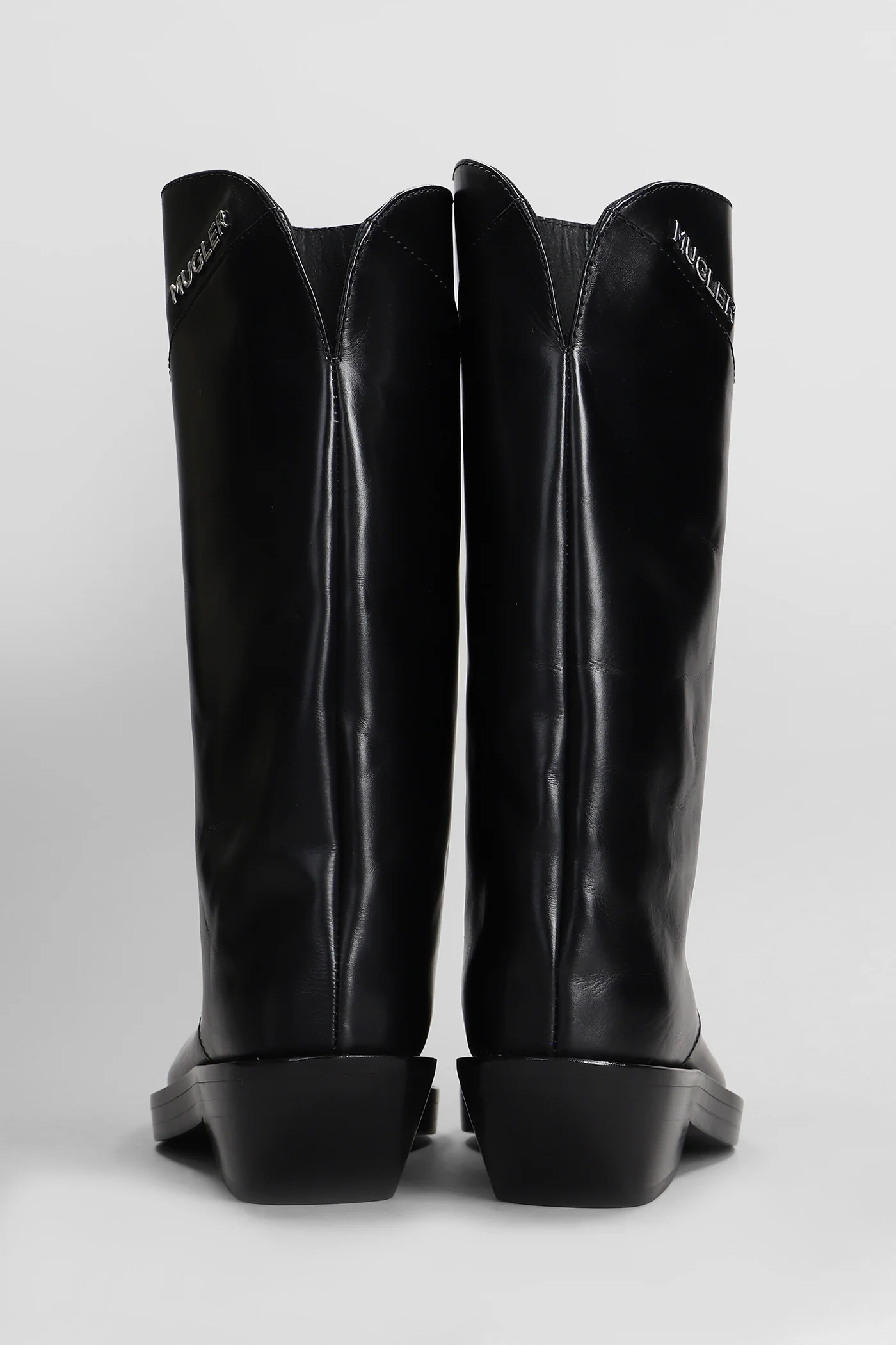 Santiago boot High heels Ankle boots in black leather - Image 4