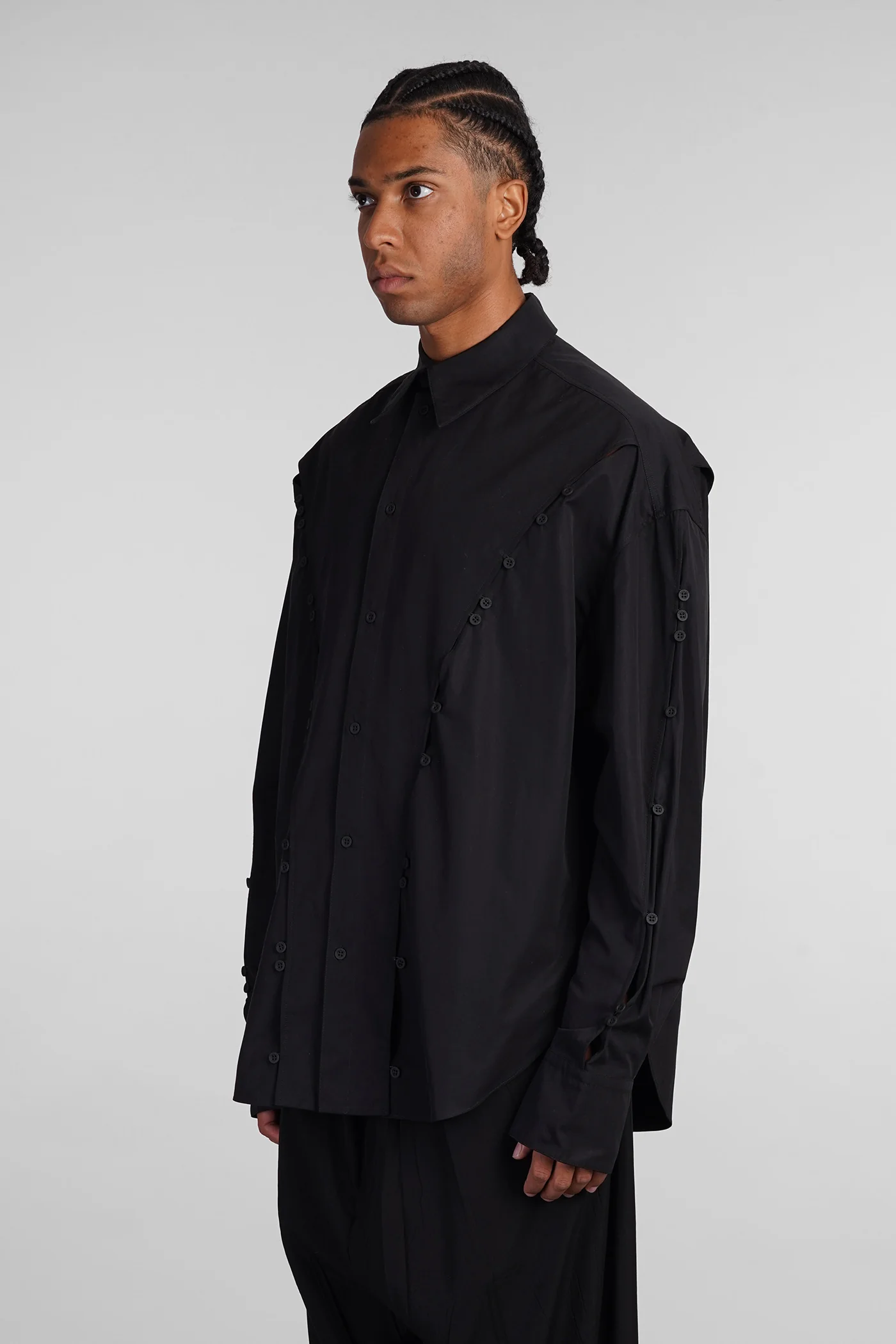 Shirt in black cotton - Image 4