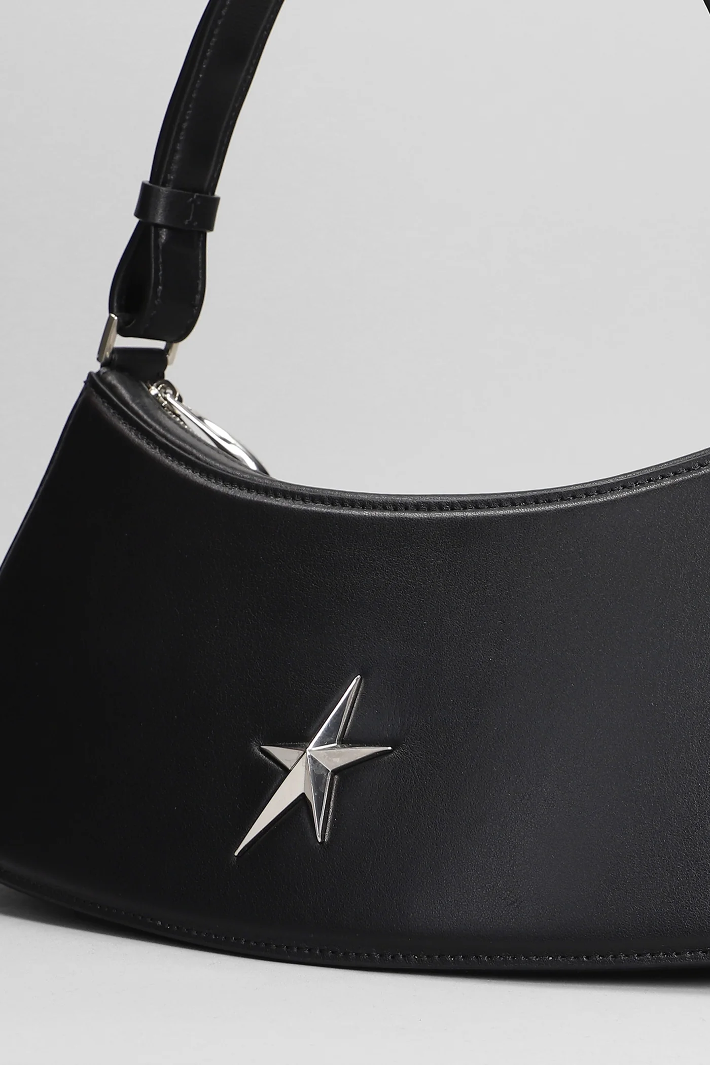 Shoulder bag in black leather - Image 4