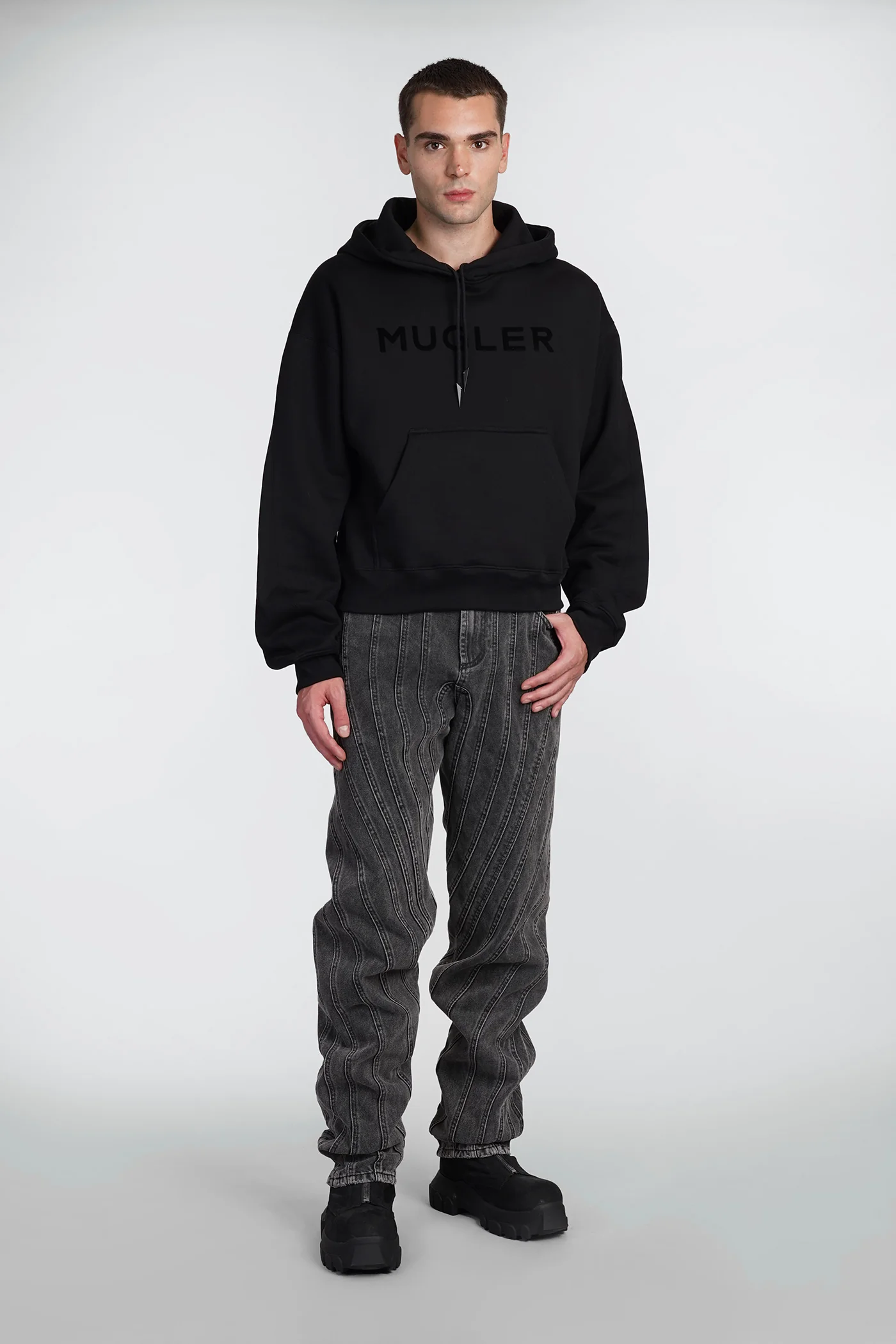 Sweatshirt in black cotton - Image 2