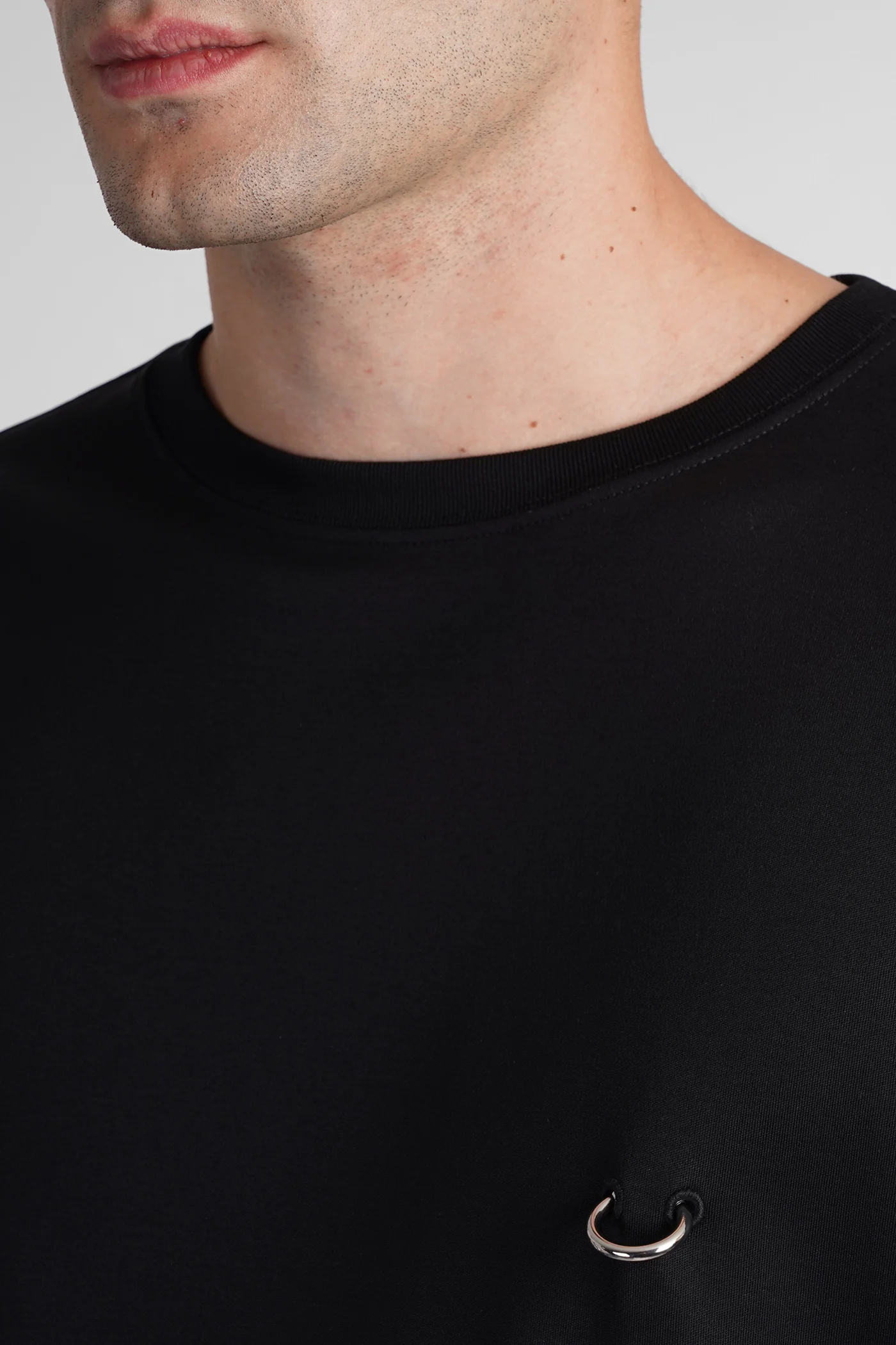 T-Shirt in black cotton - Image 5