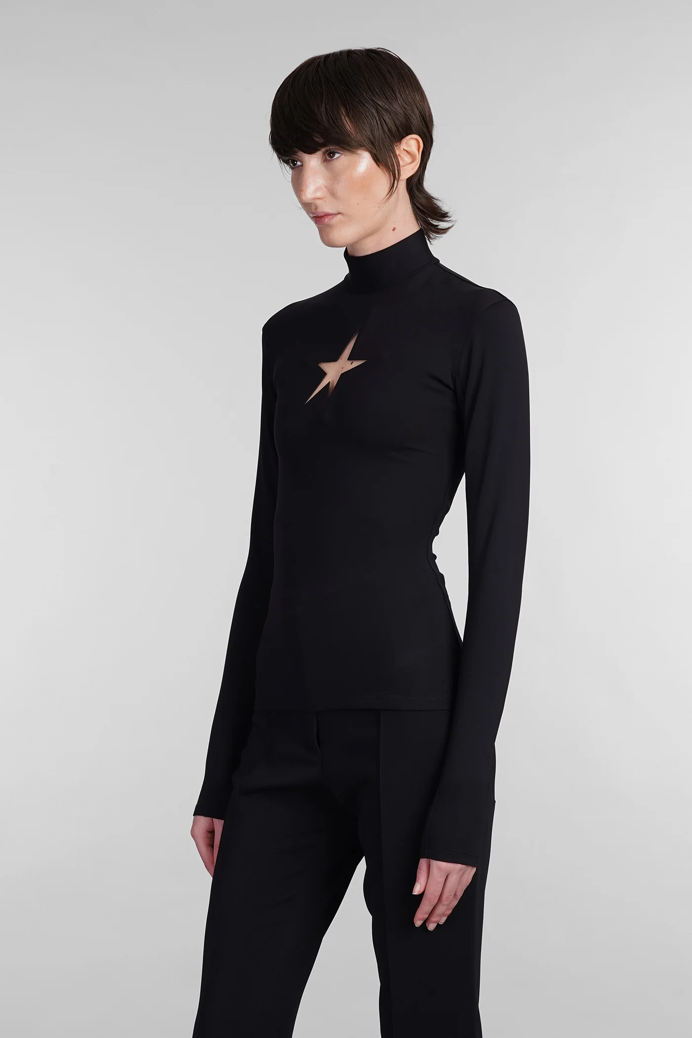 Topwear in black polyamide - Image 4