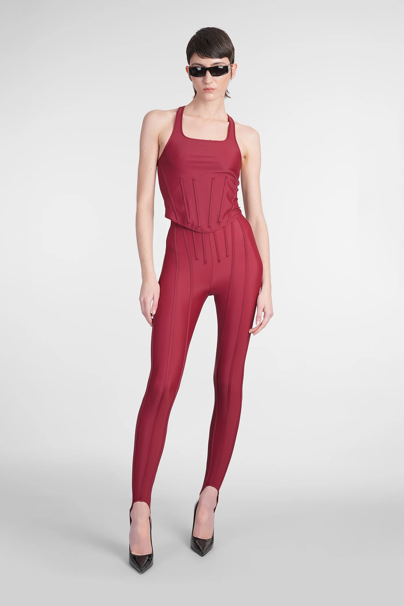 Topwear in bordeaux polyamide - Image 2