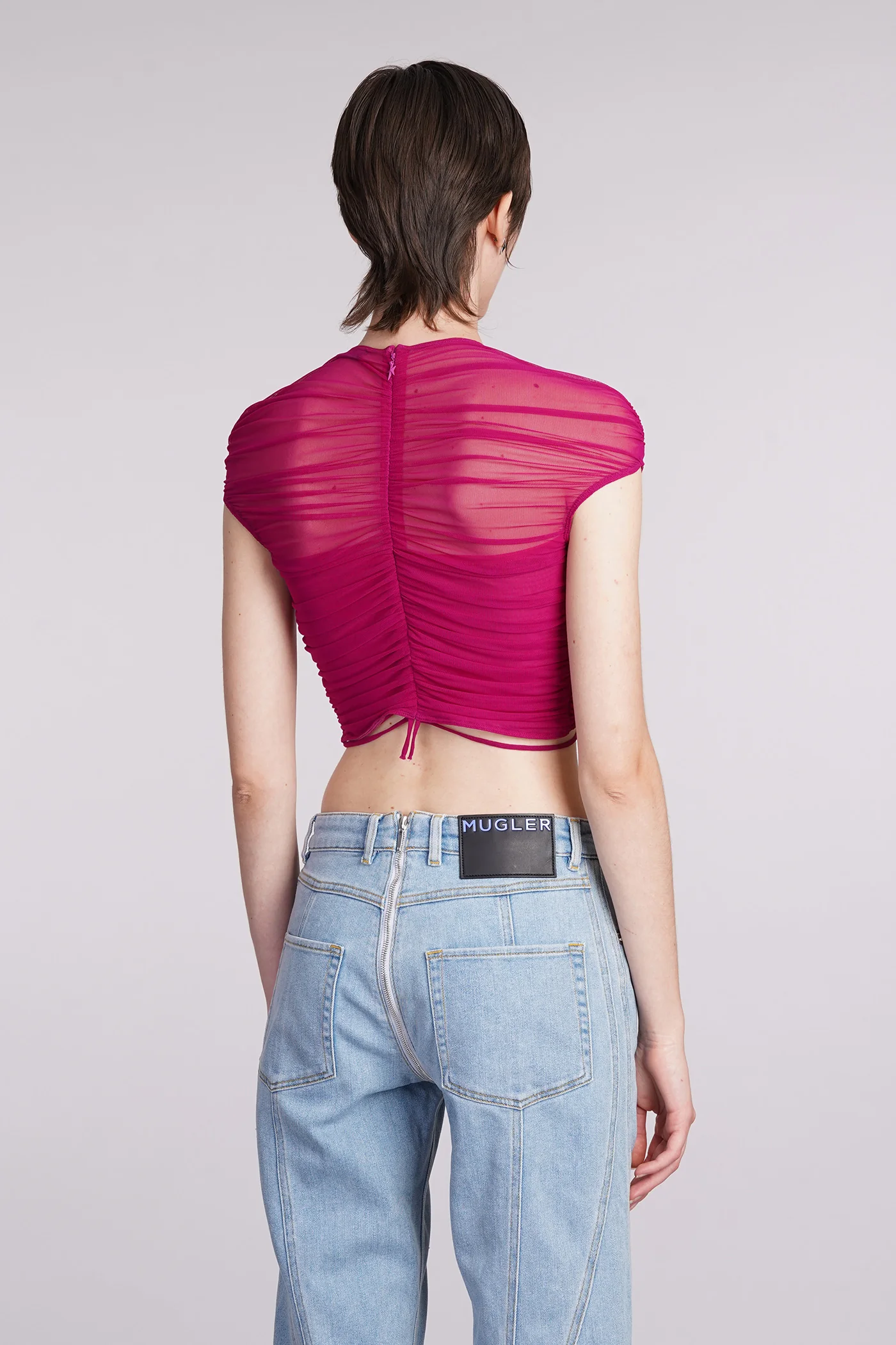 Topwear in Viola polyamide - Image 3