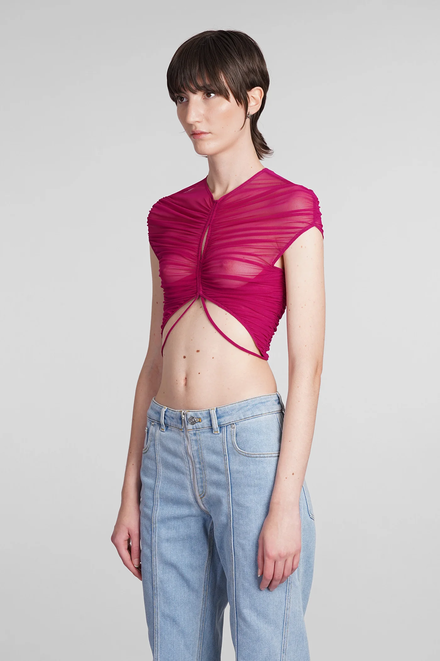 Topwear in Viola polyamide - Image 4