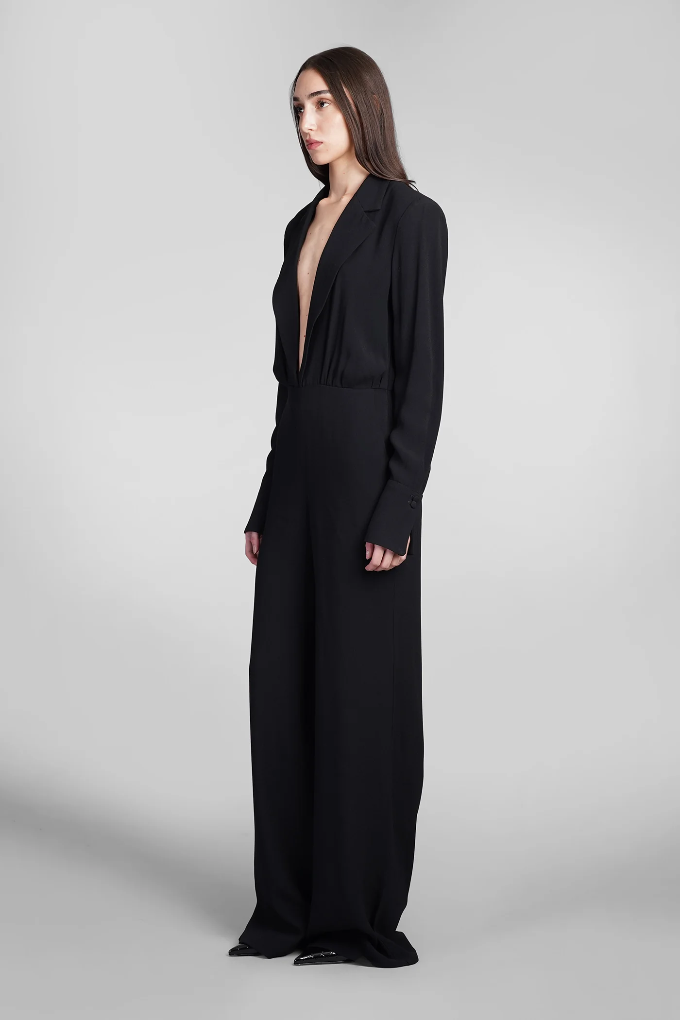Bayard Jumpsuit in black acetate - Image 4