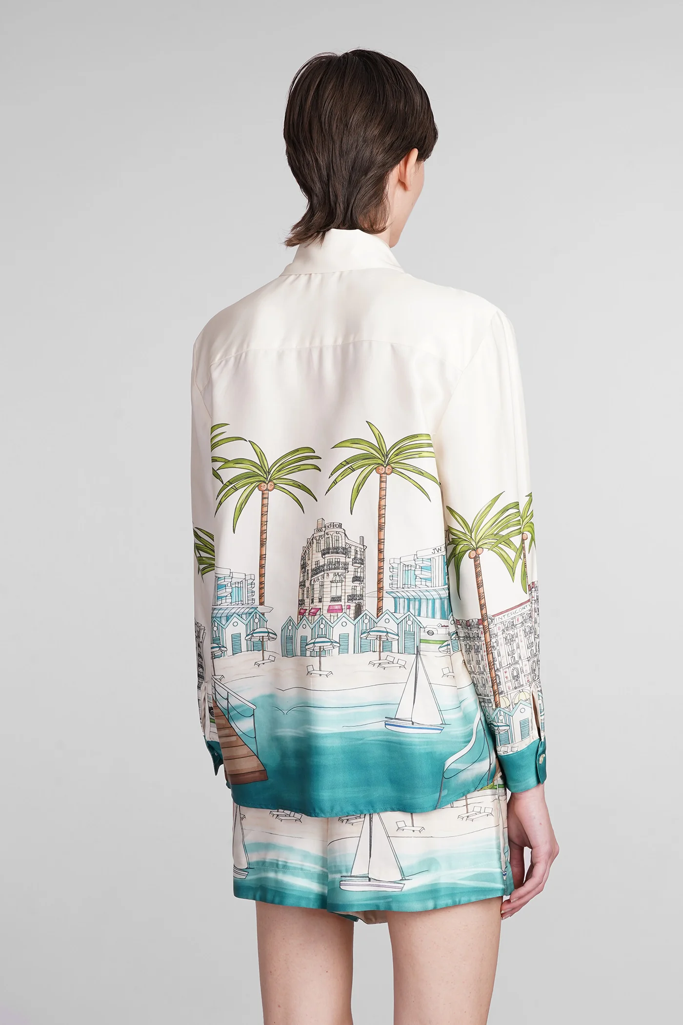 La croisette Shirt in beige viscose - Image 3