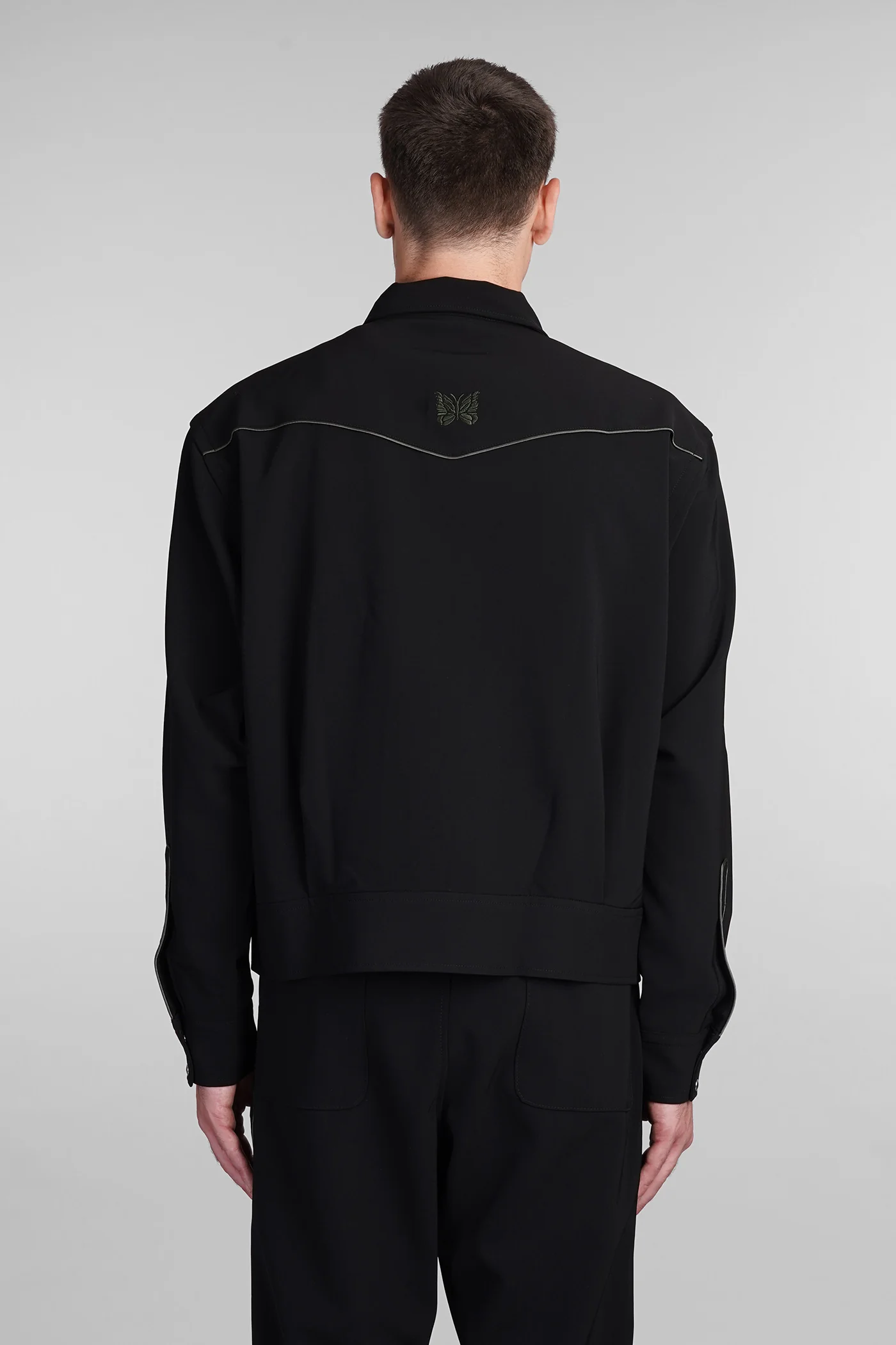 Casual jacket in black polyester - Image 3