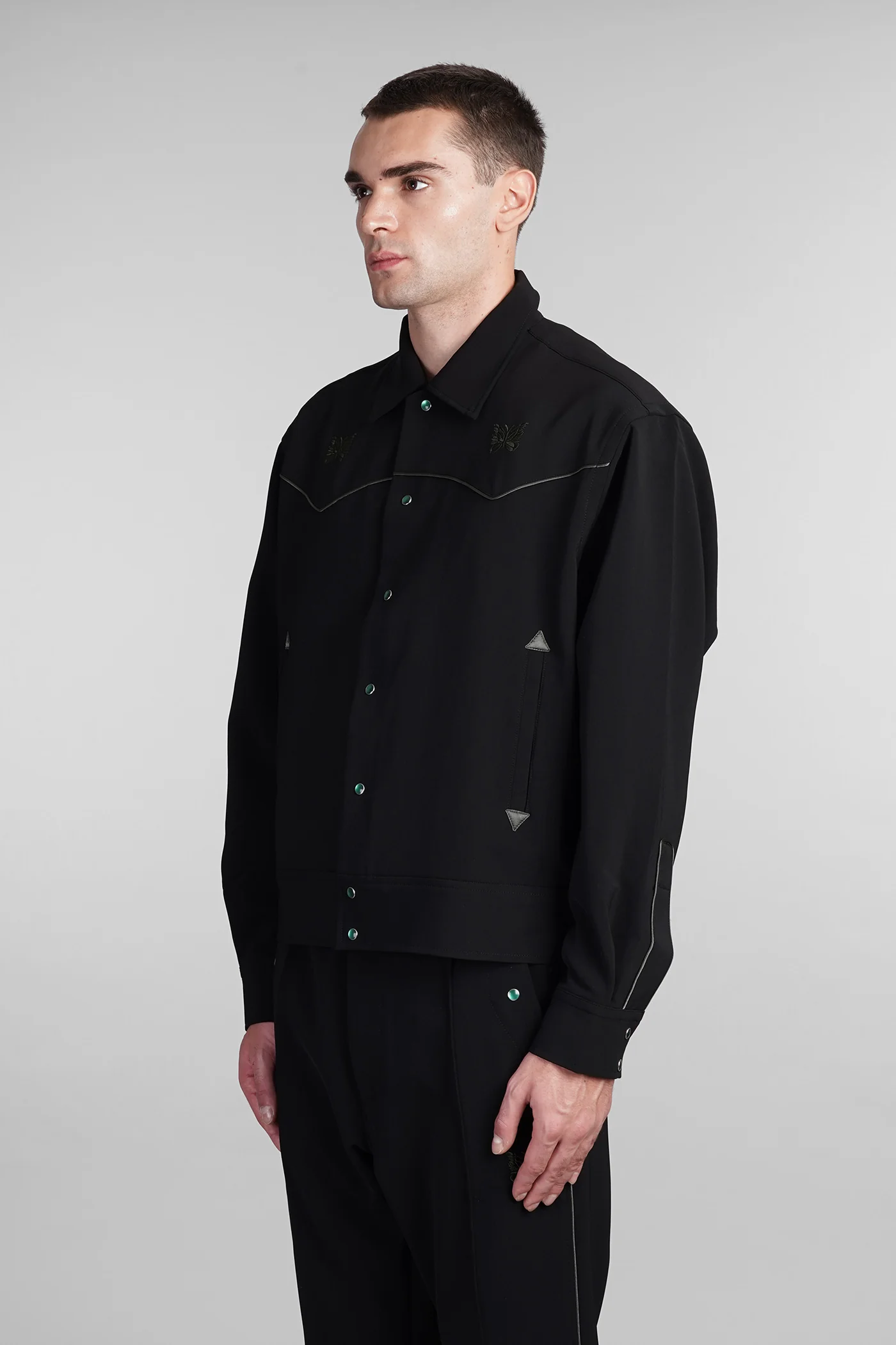Casual jacket in black polyester - Image 4