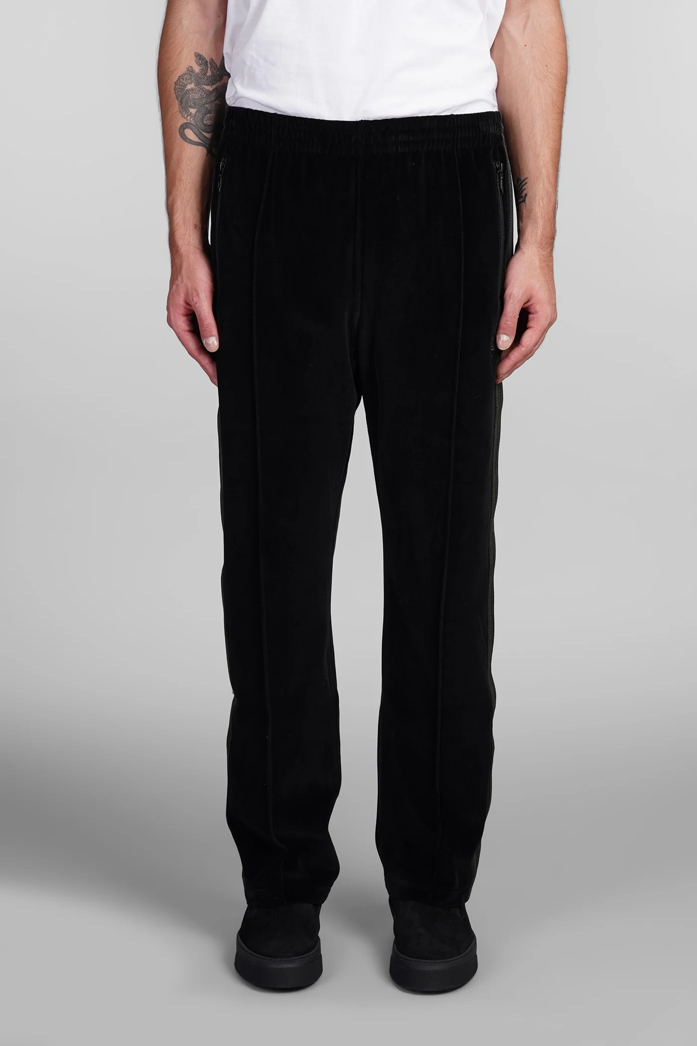 Pants in black cotton