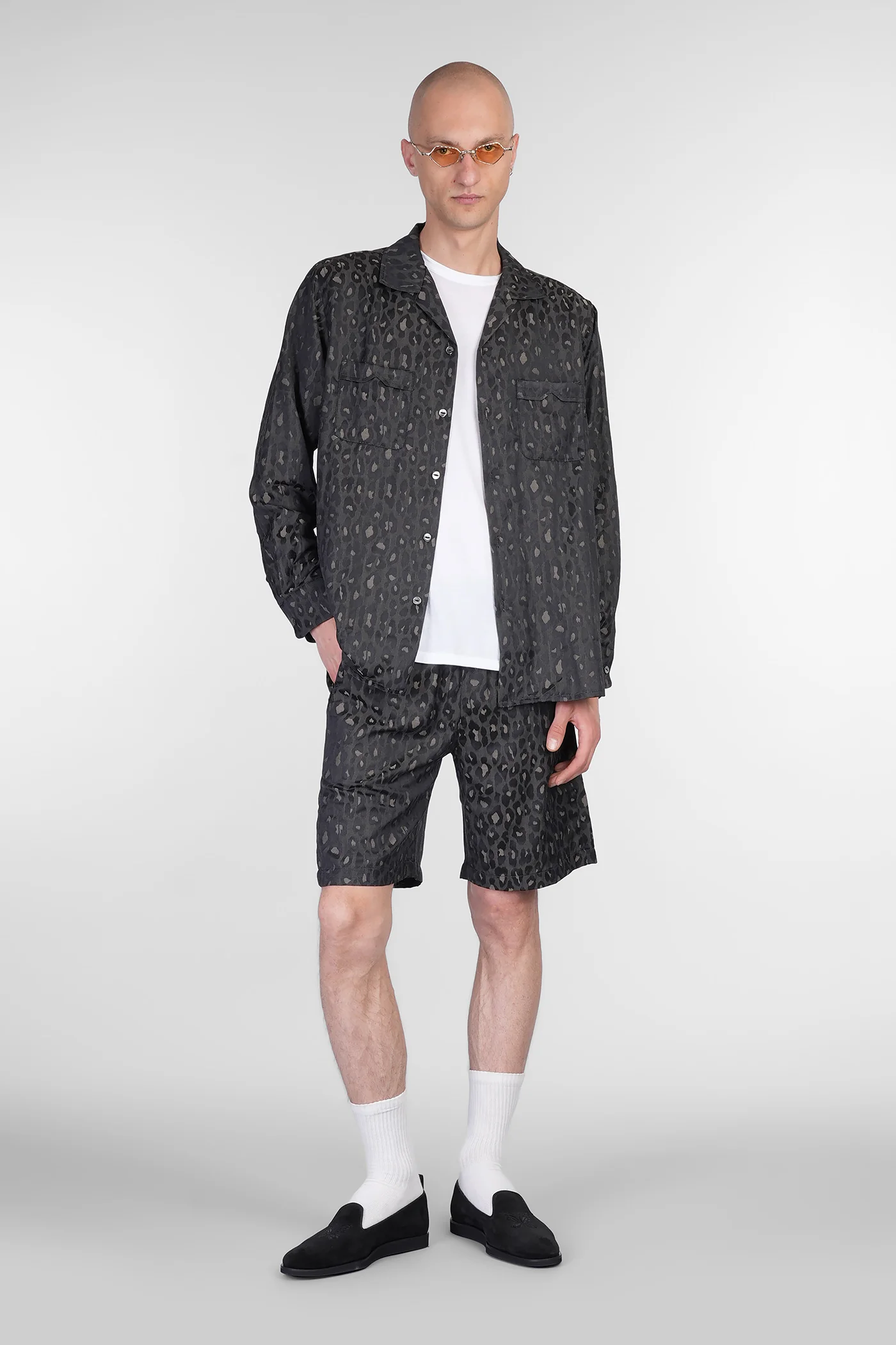 Shirt in black polyester - Image 2