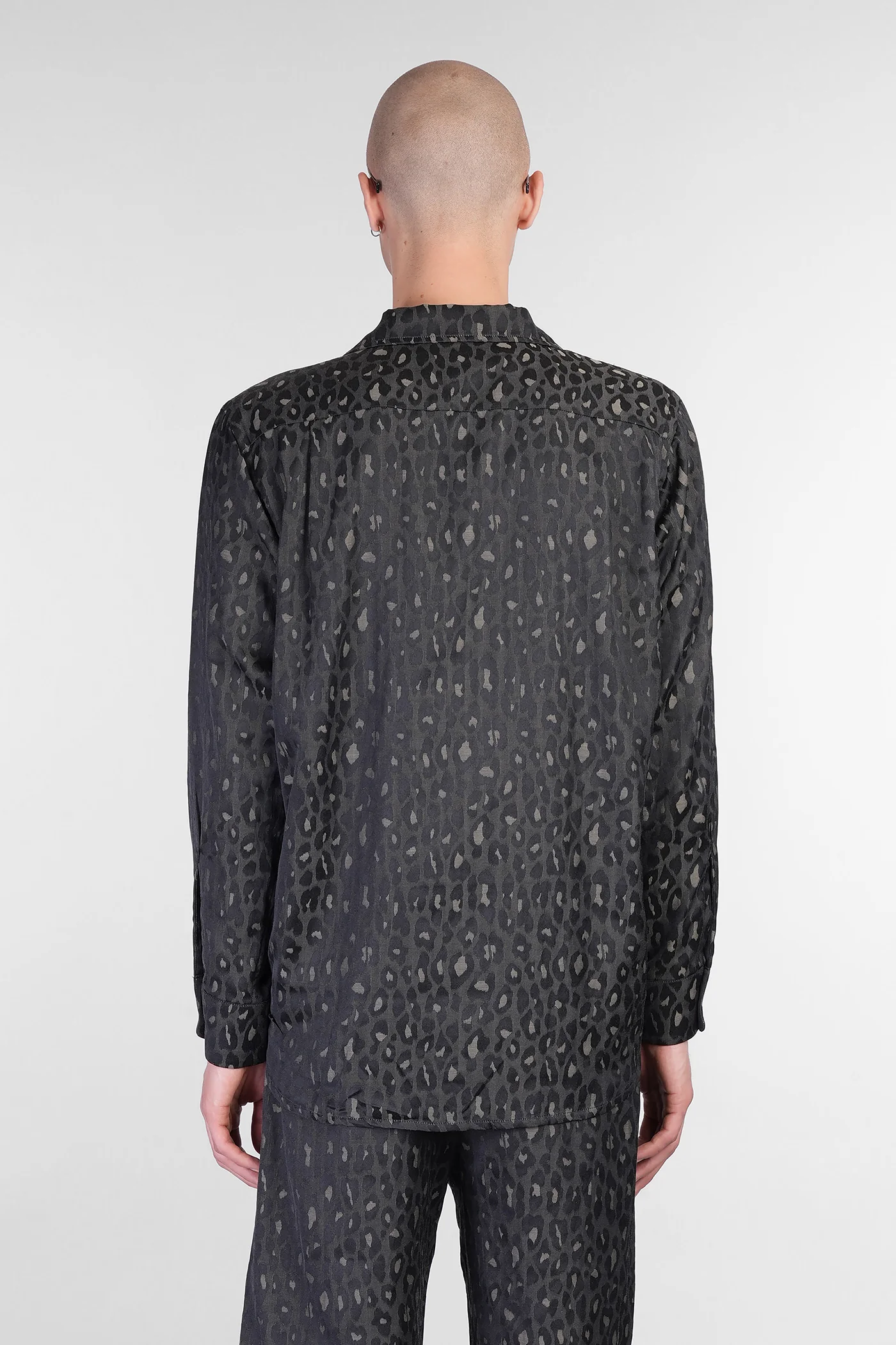 Shirt in black polyester - Image 3
