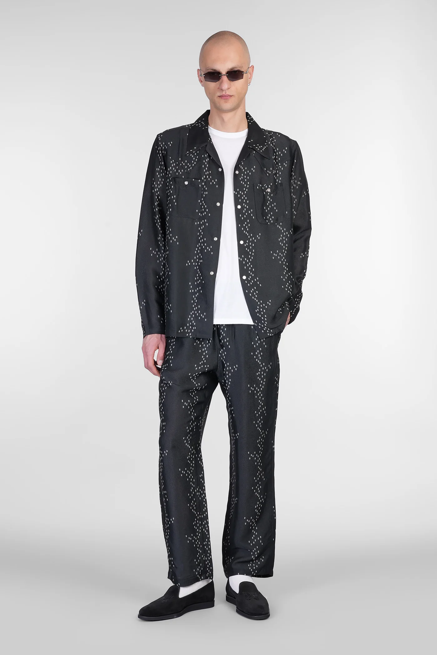 Shirt in black Rayon - Image 2