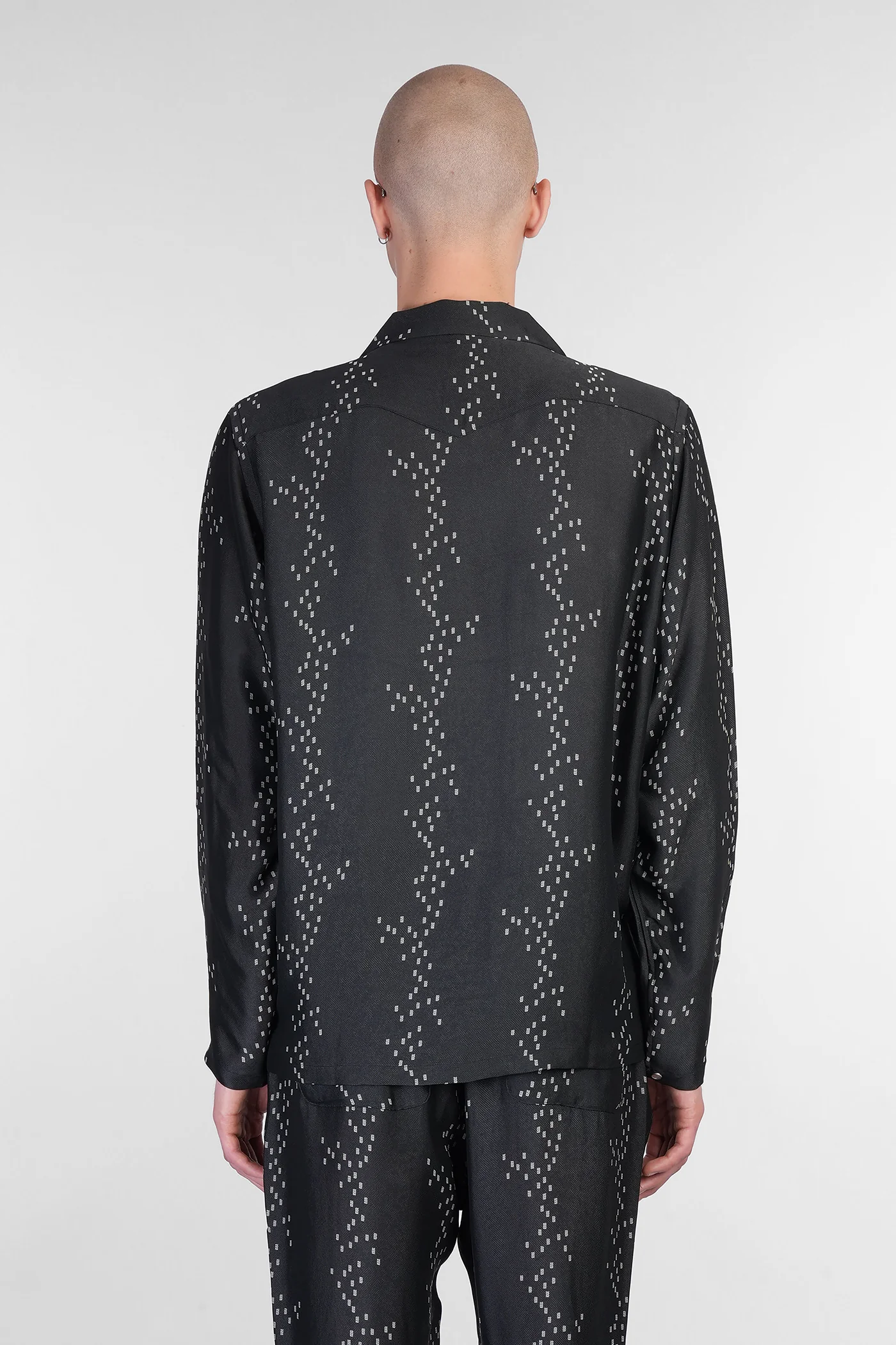 Shirt in black Rayon - Image 3