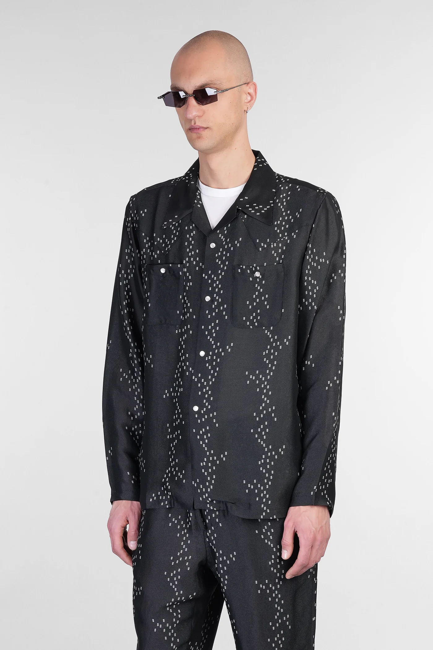 Shirt in black Rayon - Image 4