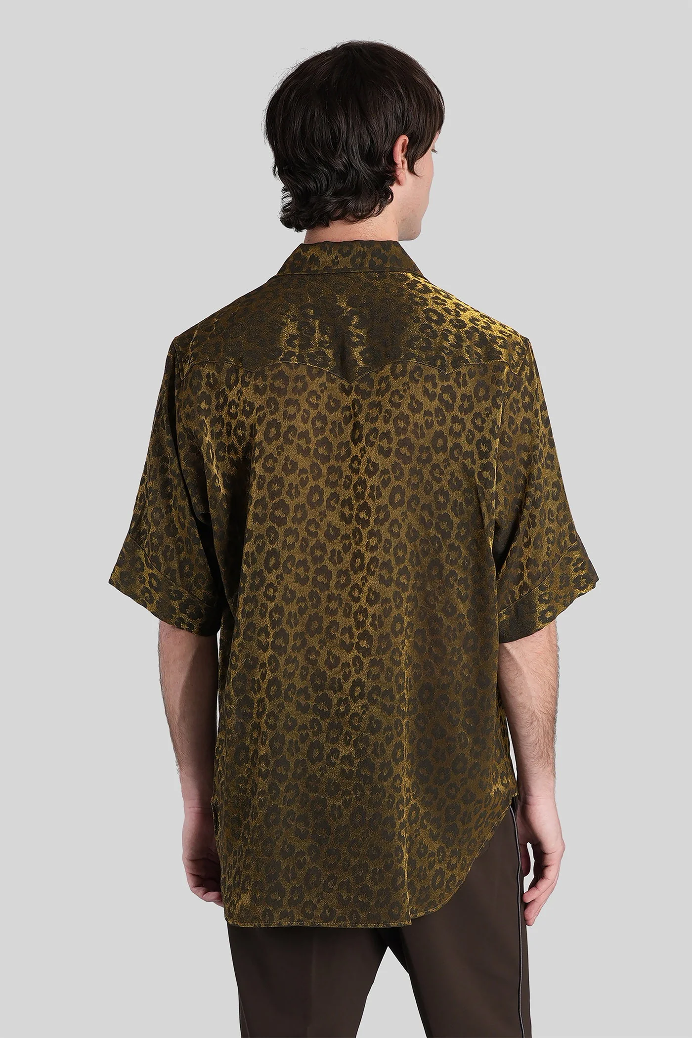Shirt in gold Rayon - Image 3