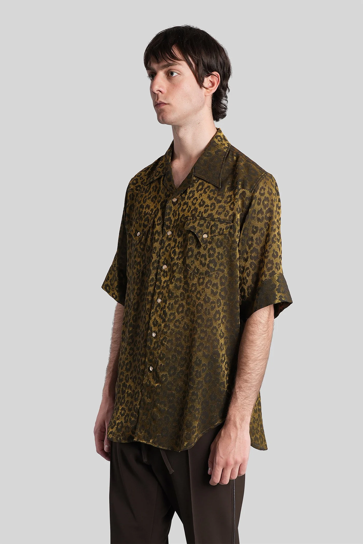 Shirt in gold Rayon - Image 4
