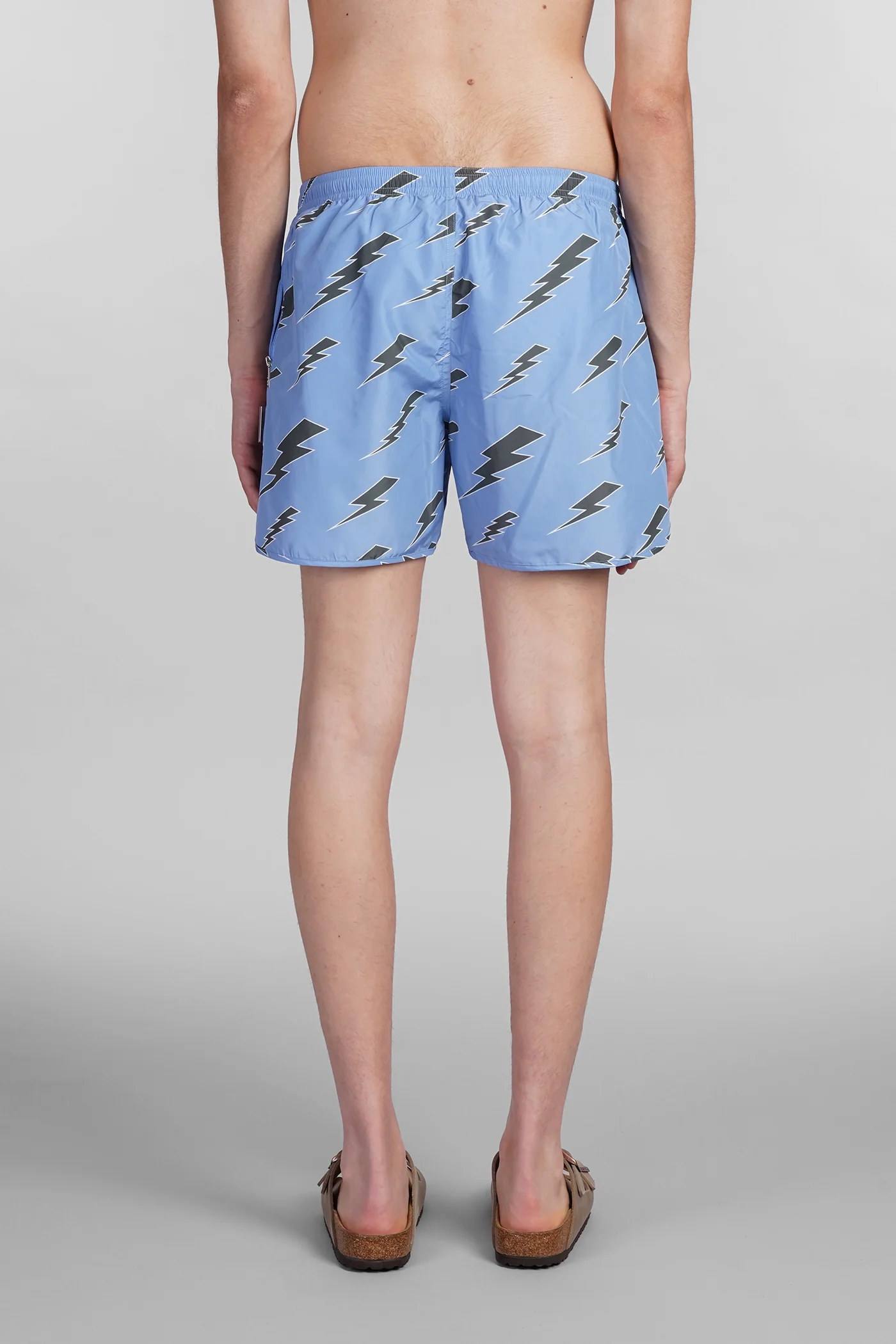 Beachwear in cyan polyester - Image 2