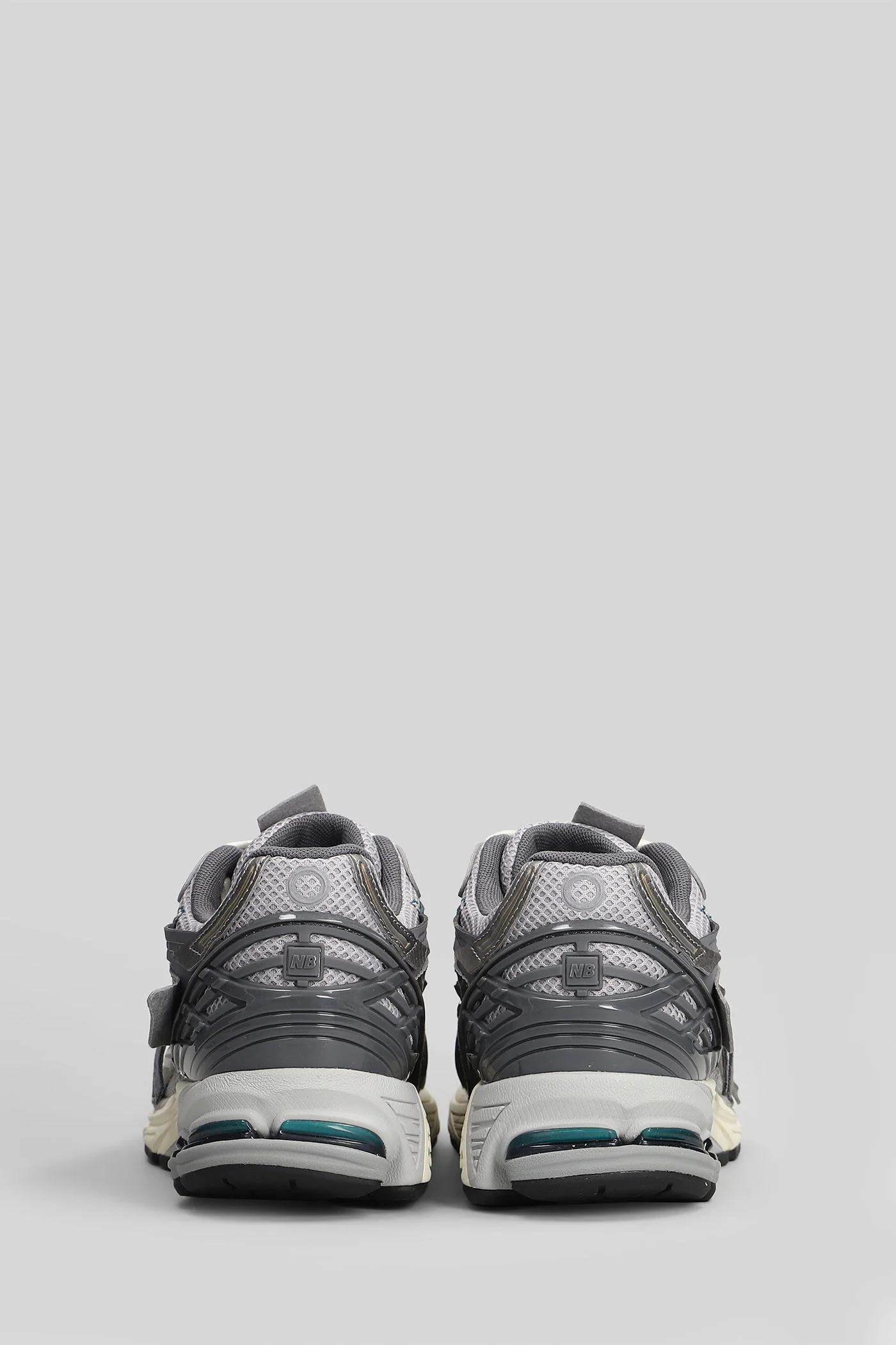 1906 Sneakers in grey leather and fabric - Image 4