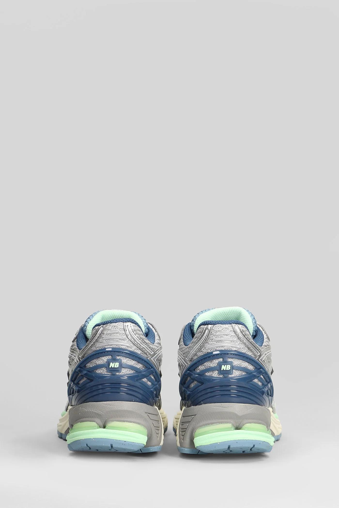 1906 Sneakers in silver leather and fabric - Image 4