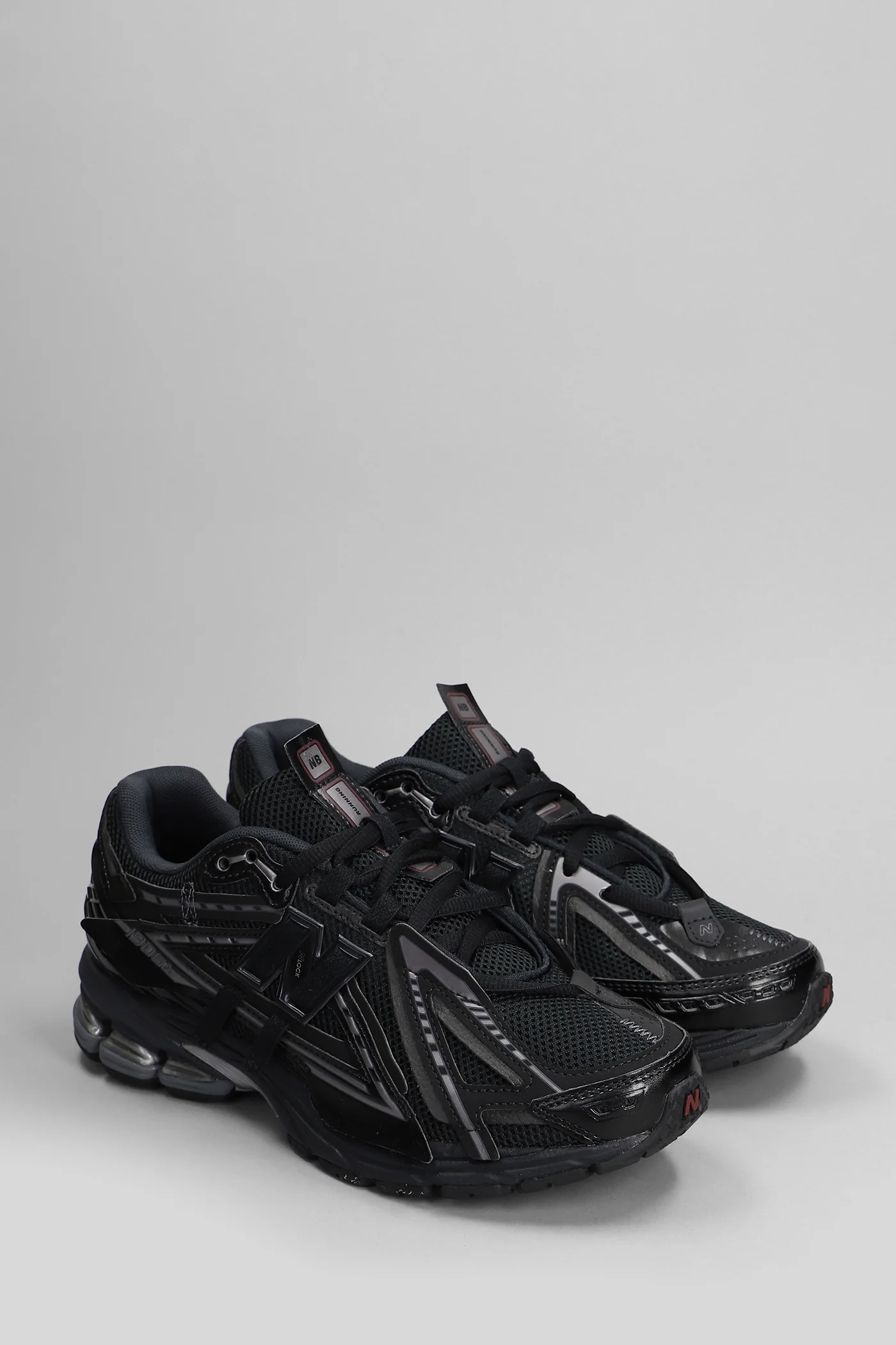 1906A Sneakers in black leather and fabric - Image 2