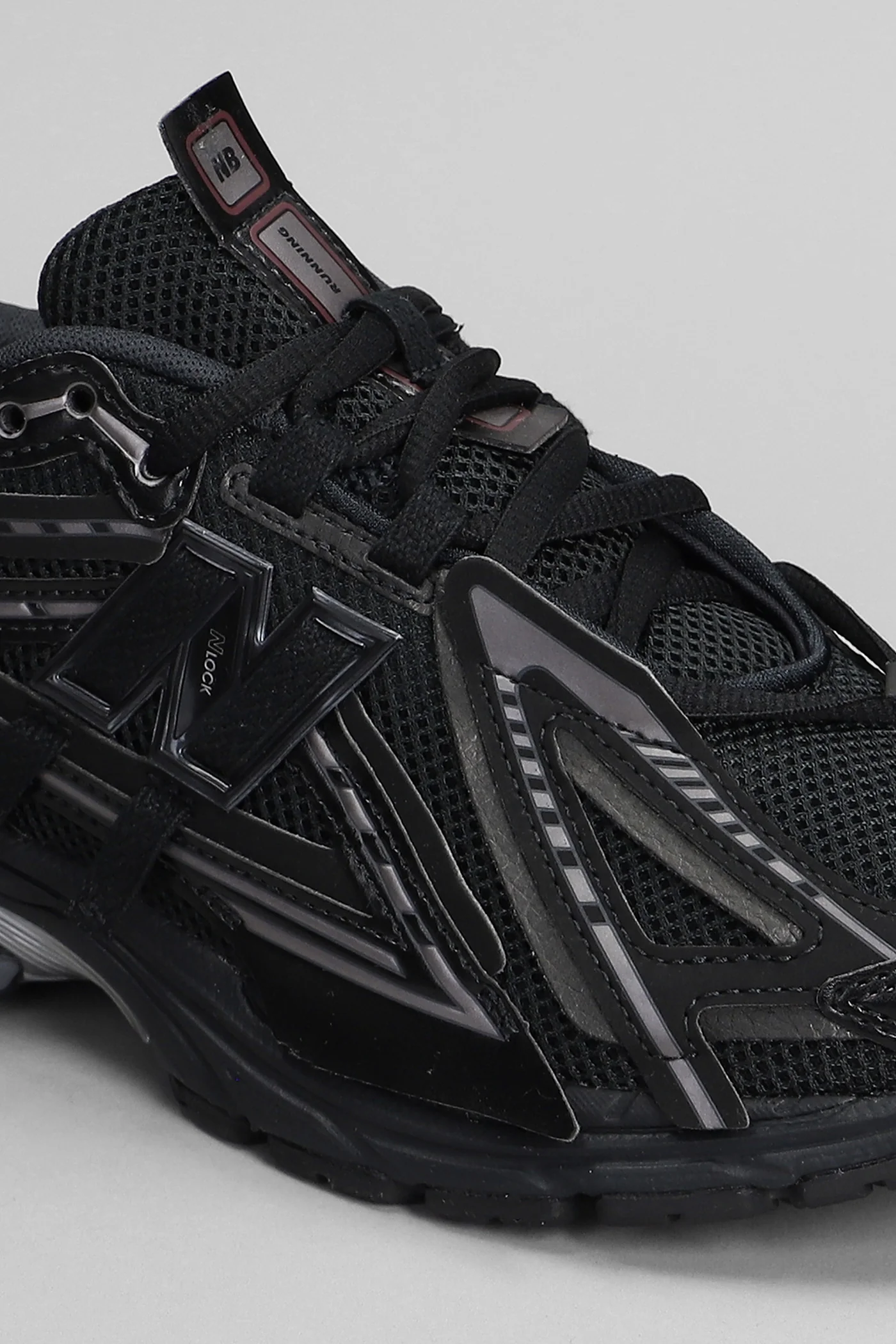 1906A Sneakers in black leather and fabric - Image 5