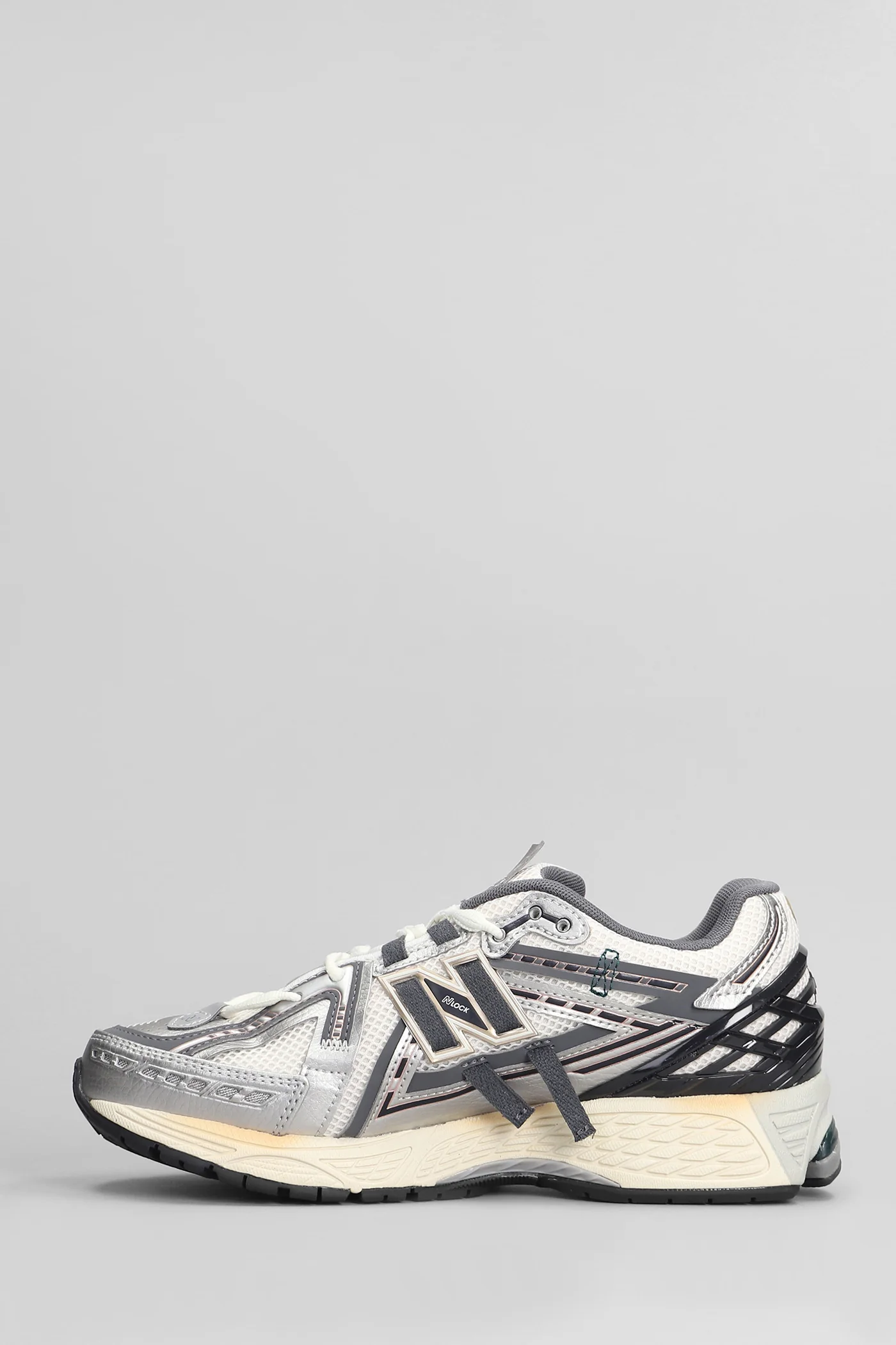 1906A Sneakers in white leather and fabric - Image 8