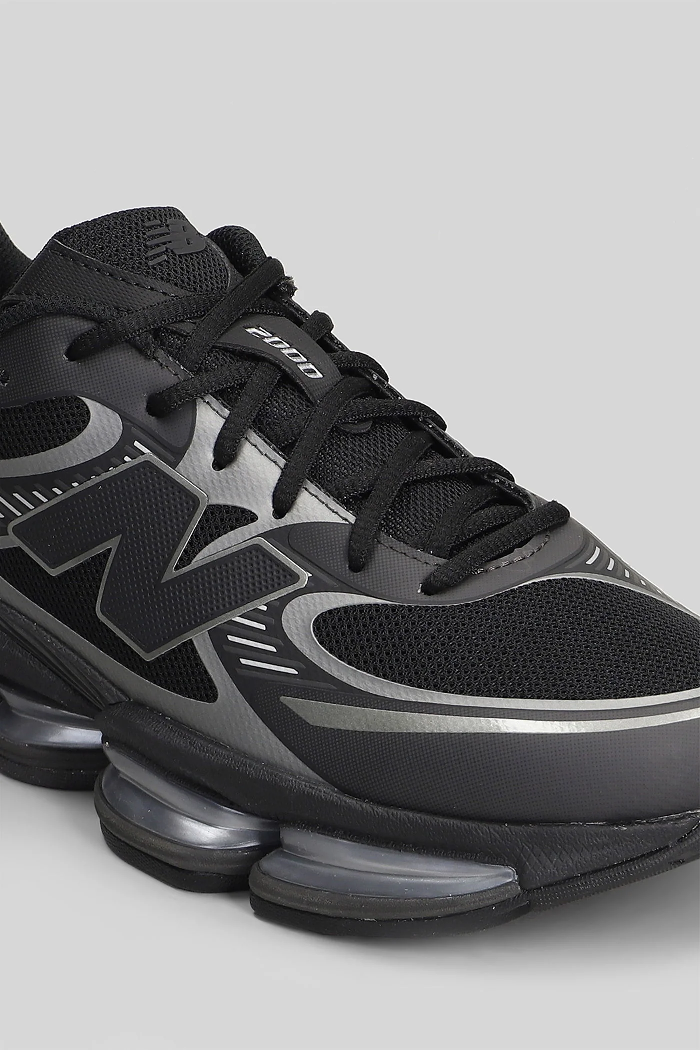 2000 Sneakers in black leather and fabric - Image 5