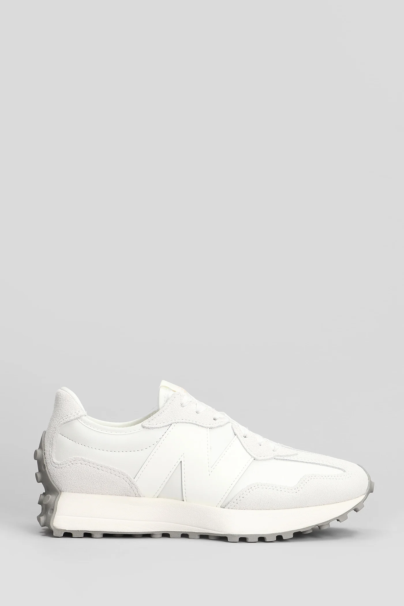 327 Sneakers in white suede and leather