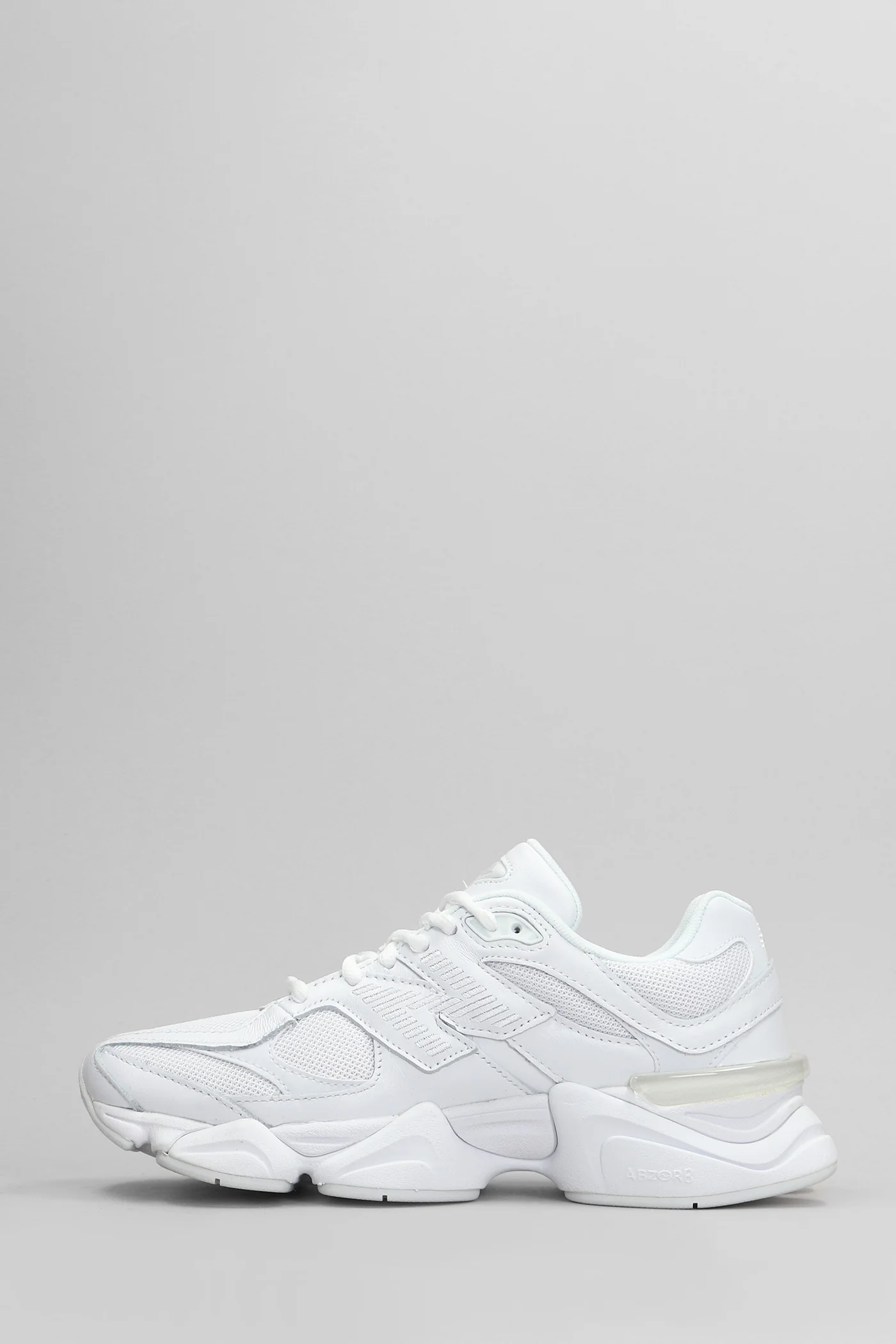 9060 Sneakers in white leather and fabric - Image 3