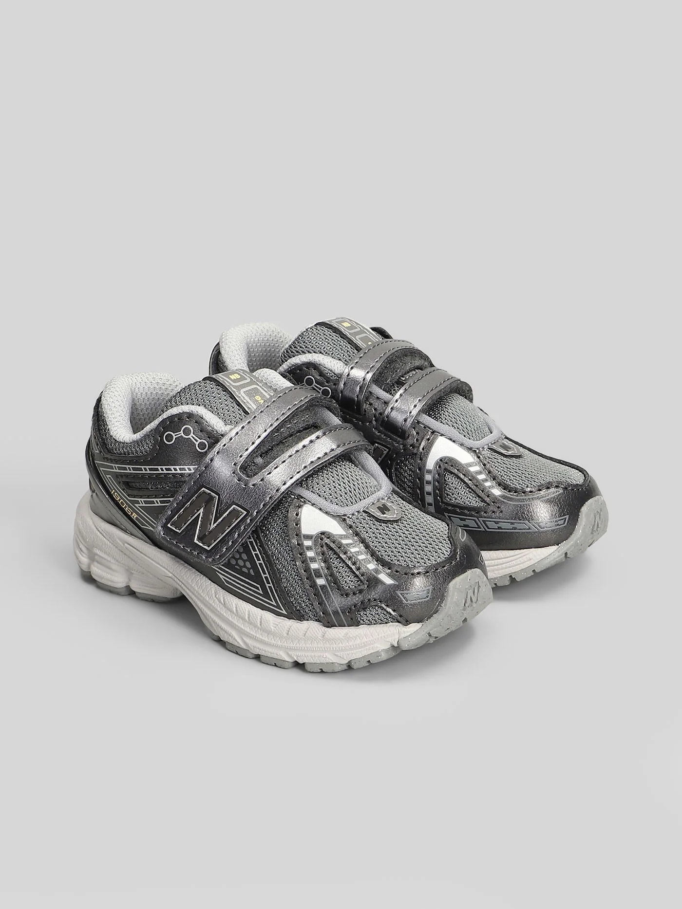 1906 Sneakers in Gunmetal leather and fabric - Image 17