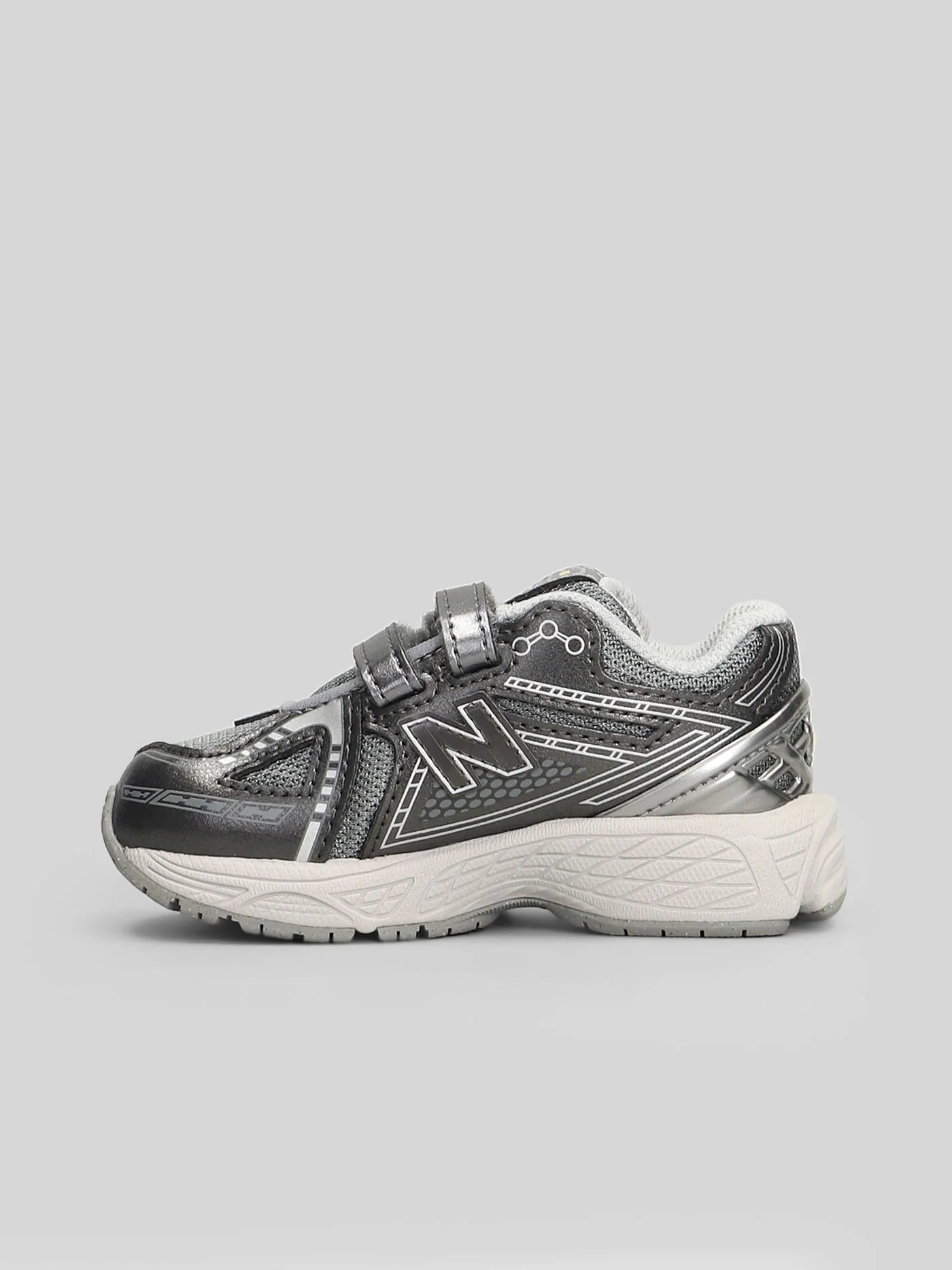 1906 Sneakers in Gunmetal leather and fabric - Image 8