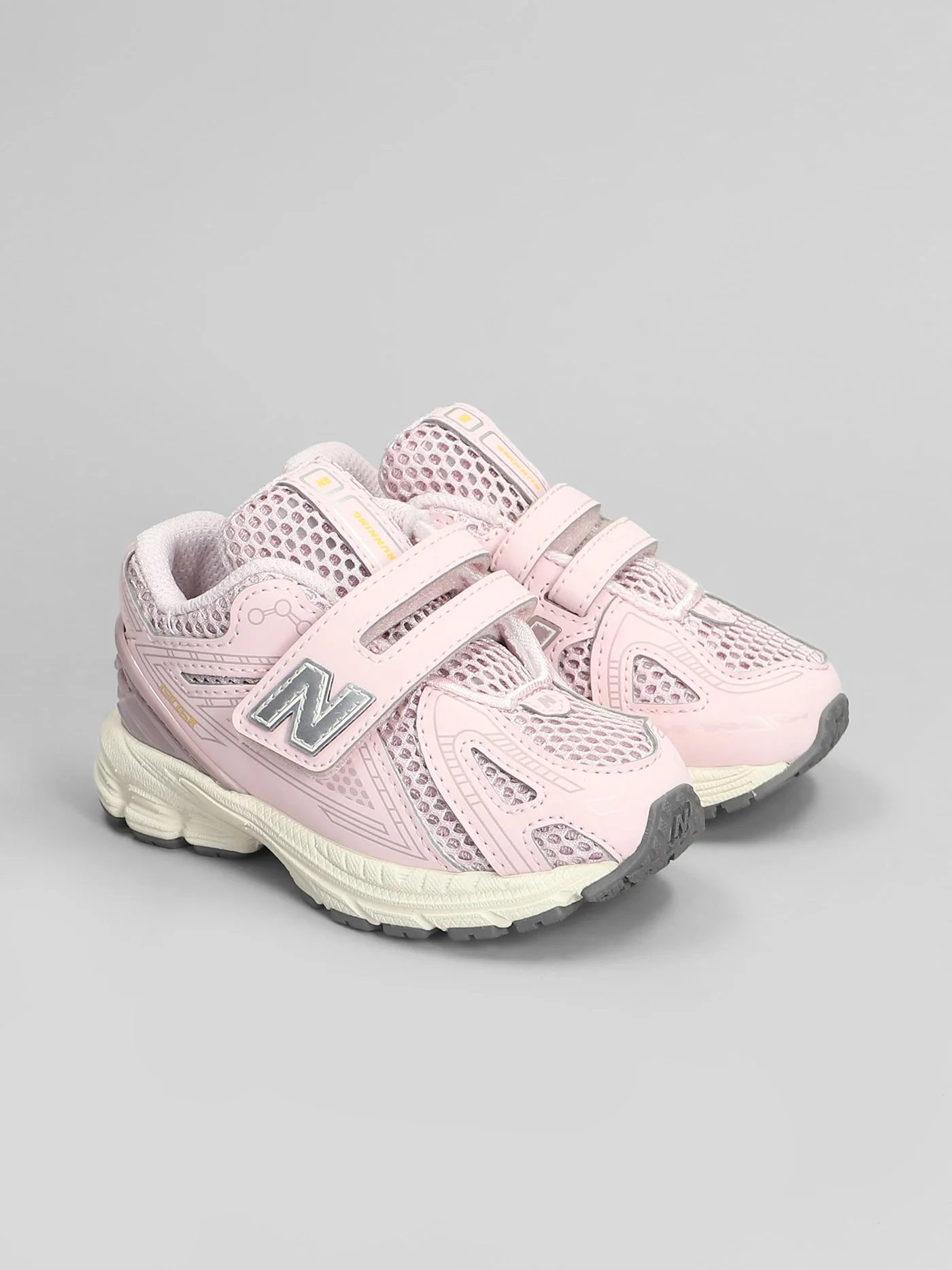 1906 Sneakers in rose-pink leather and fabric - Image 2