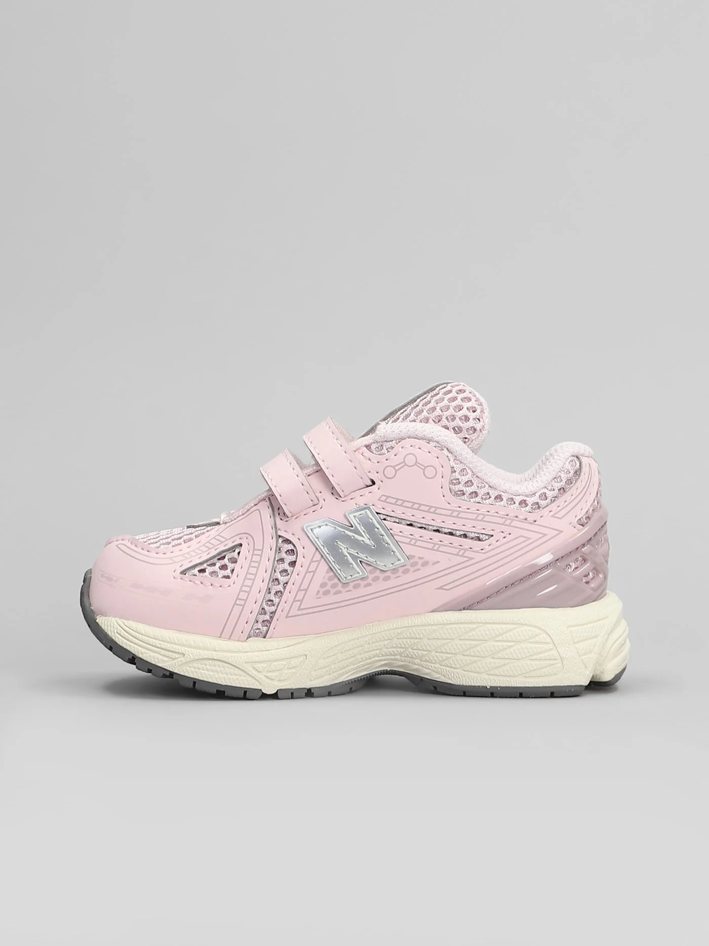 1906 Sneakers in rose-pink leather and fabric - Image 3