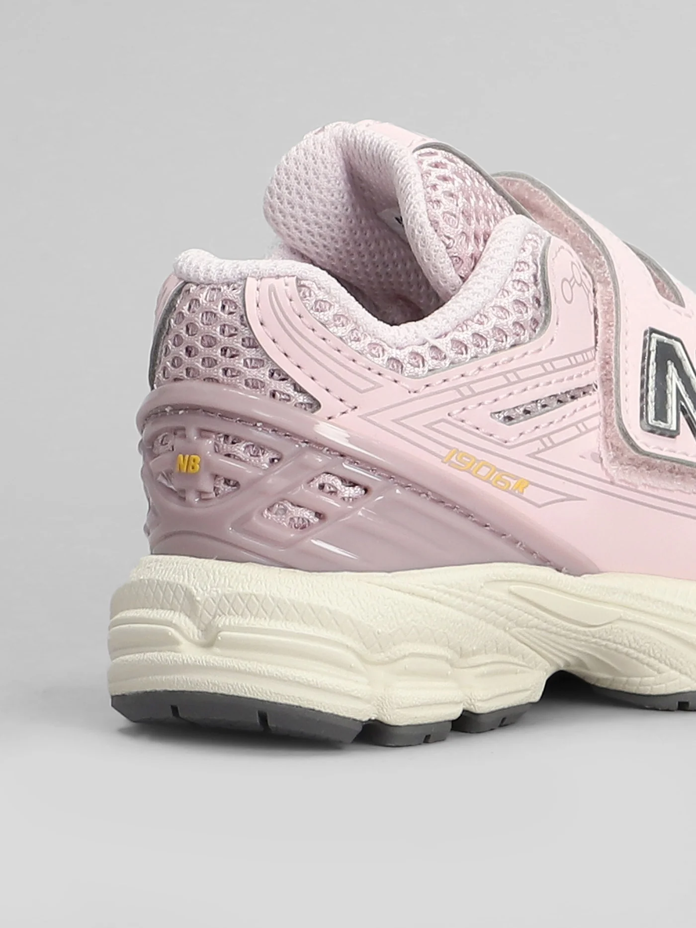 1906 Sneakers in rose-pink leather and fabric - Image 5