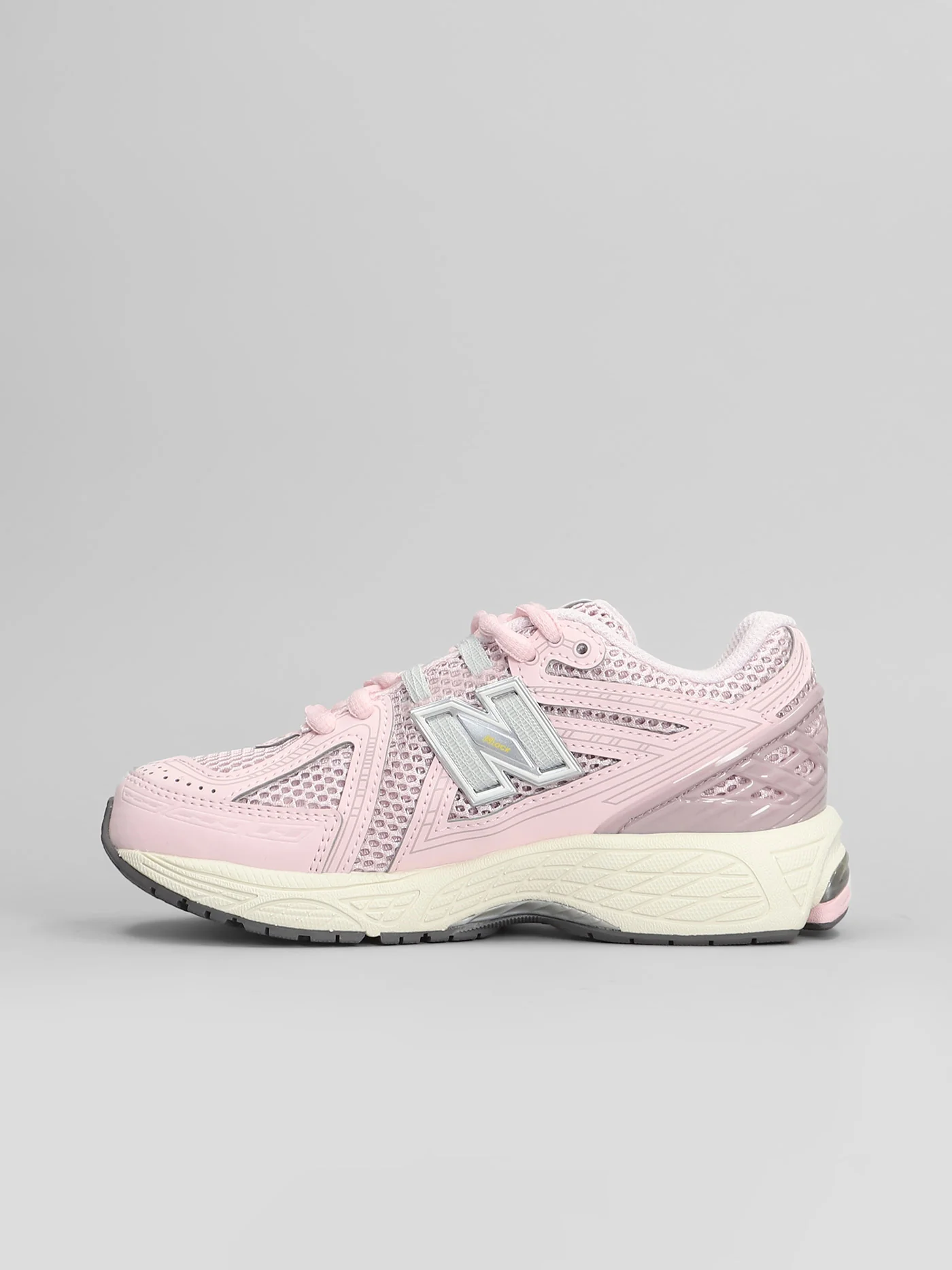 1906 Sneakers in rose-pink leather and fabric - Image 3