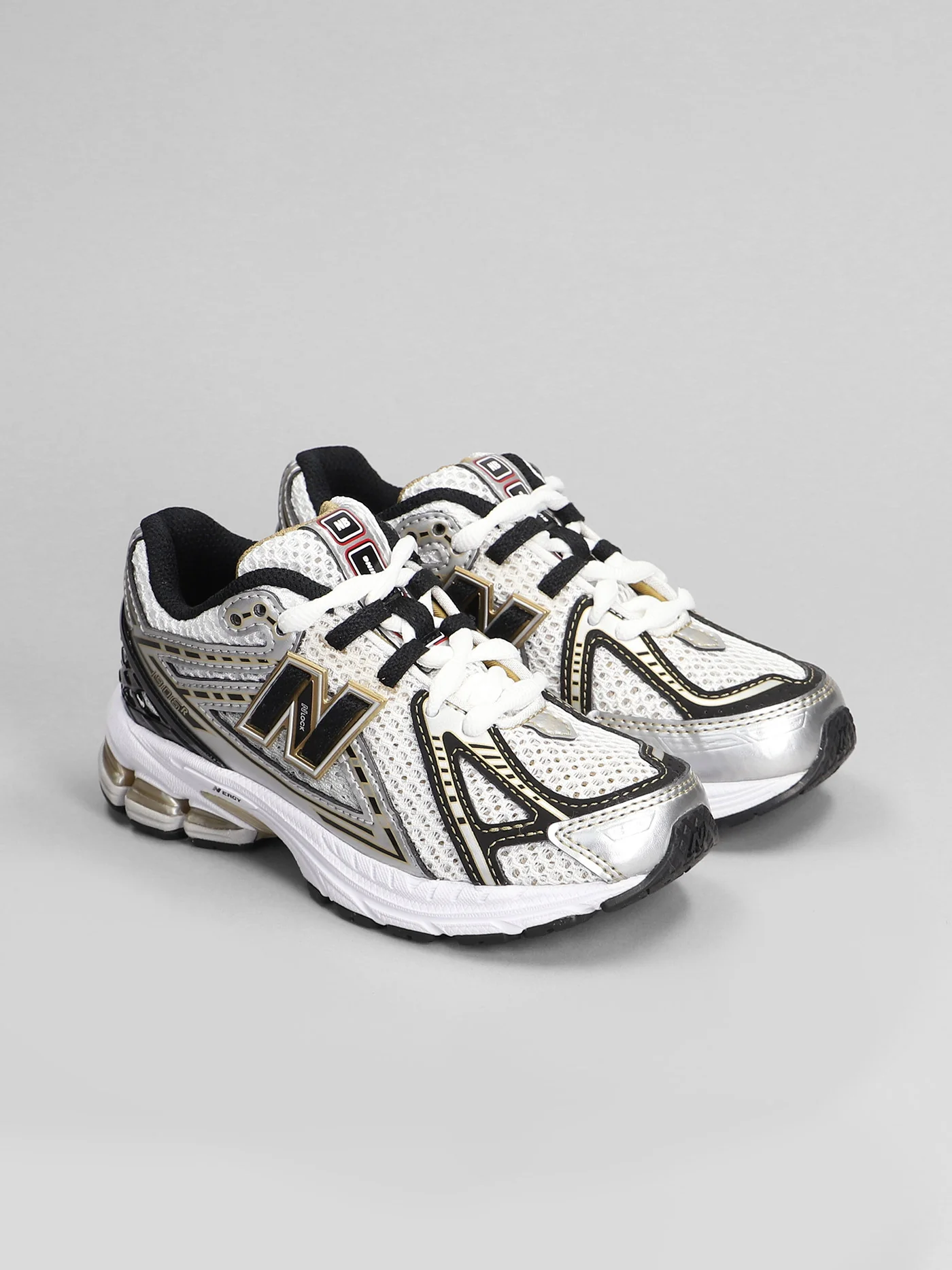 1906R Sneakers in silver leather and fabric - Image 2