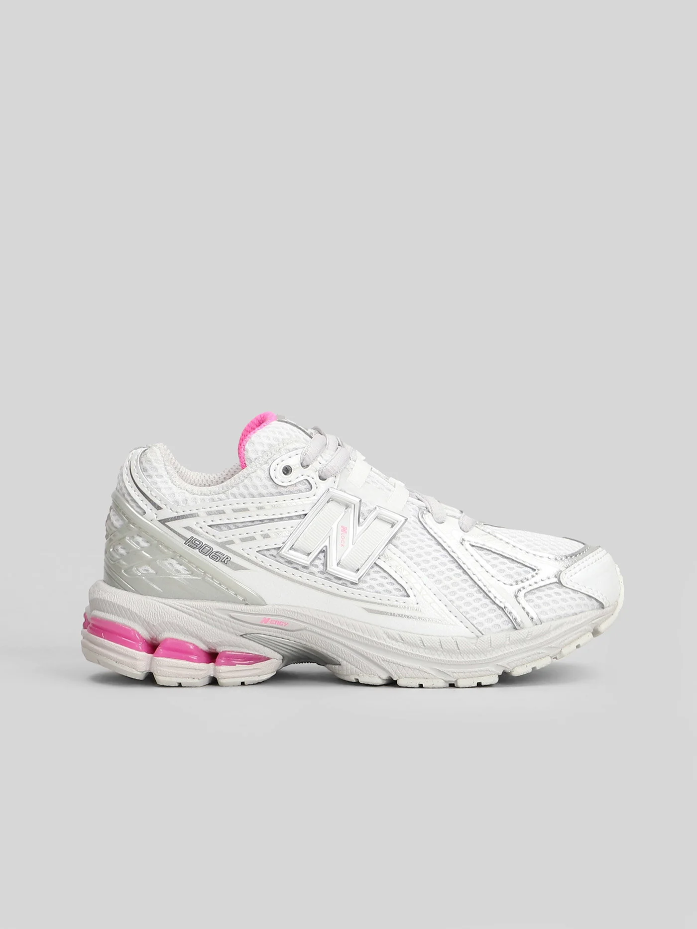 1906R Sneakers in white leather and fabric
