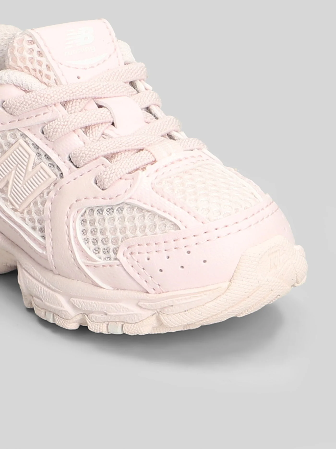 530 Sneakers in rose-pink leather and fabric - Image 5