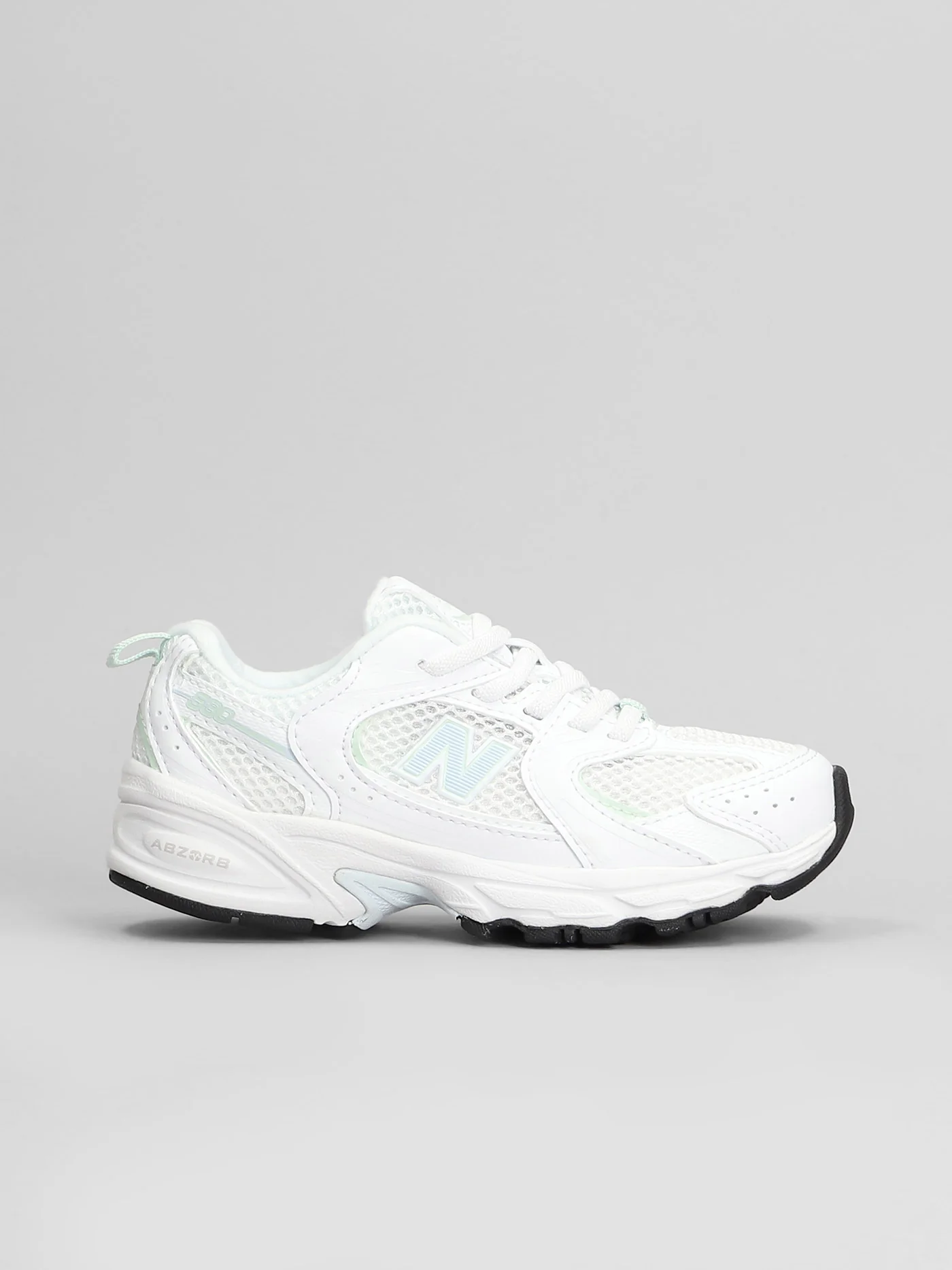 530 Sneakers in white leather and fabric
