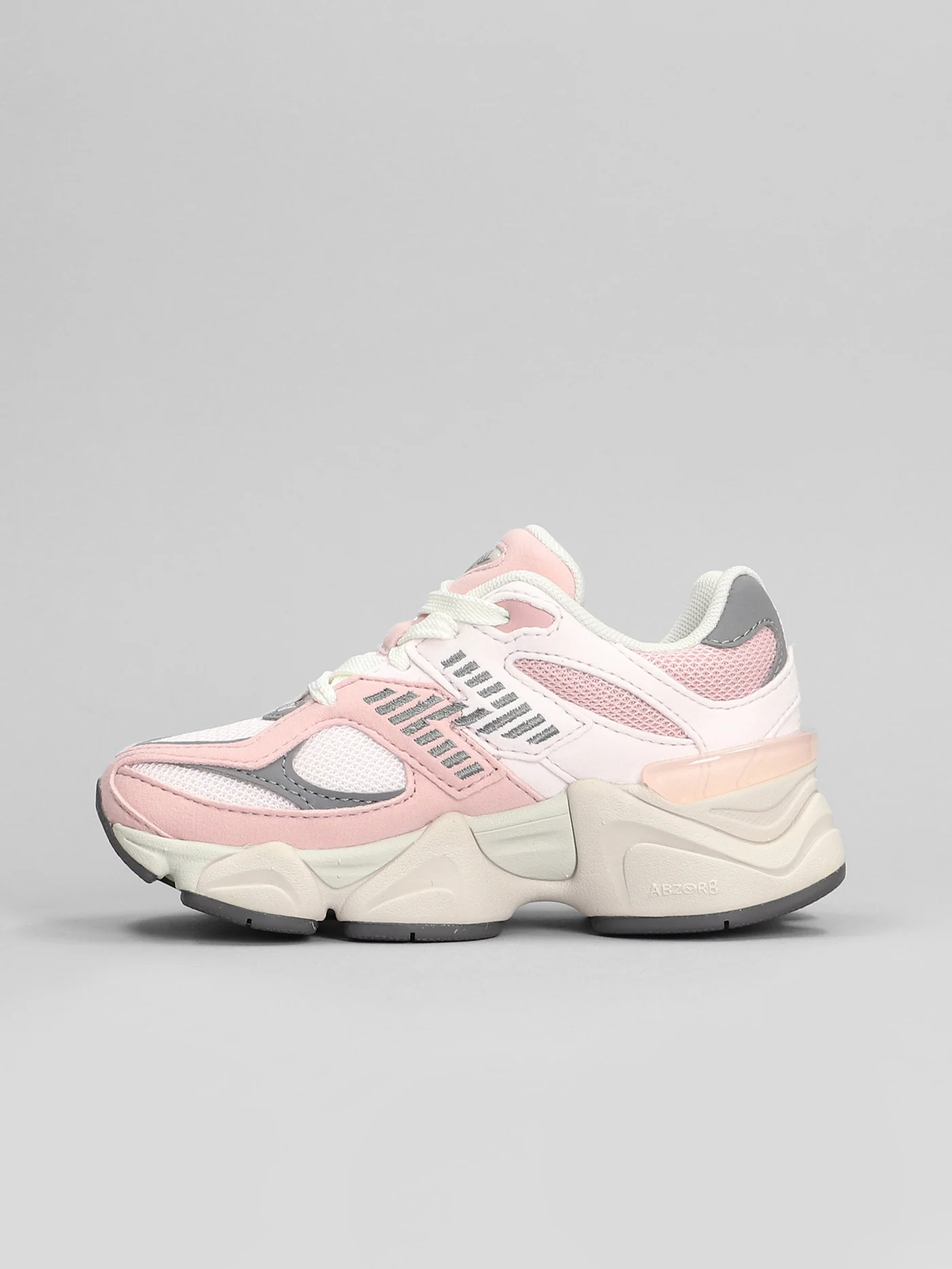 9060 Sneakers in rose-pink Suede and fabric - Image 3