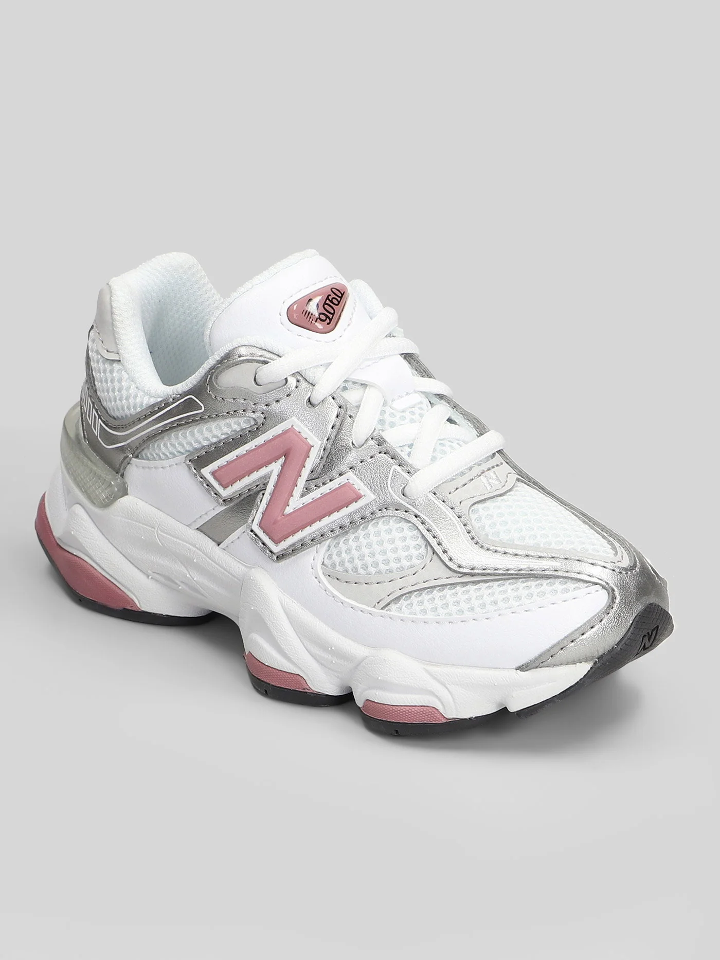 9060 Sneakers in white leather and fabric - Image 5