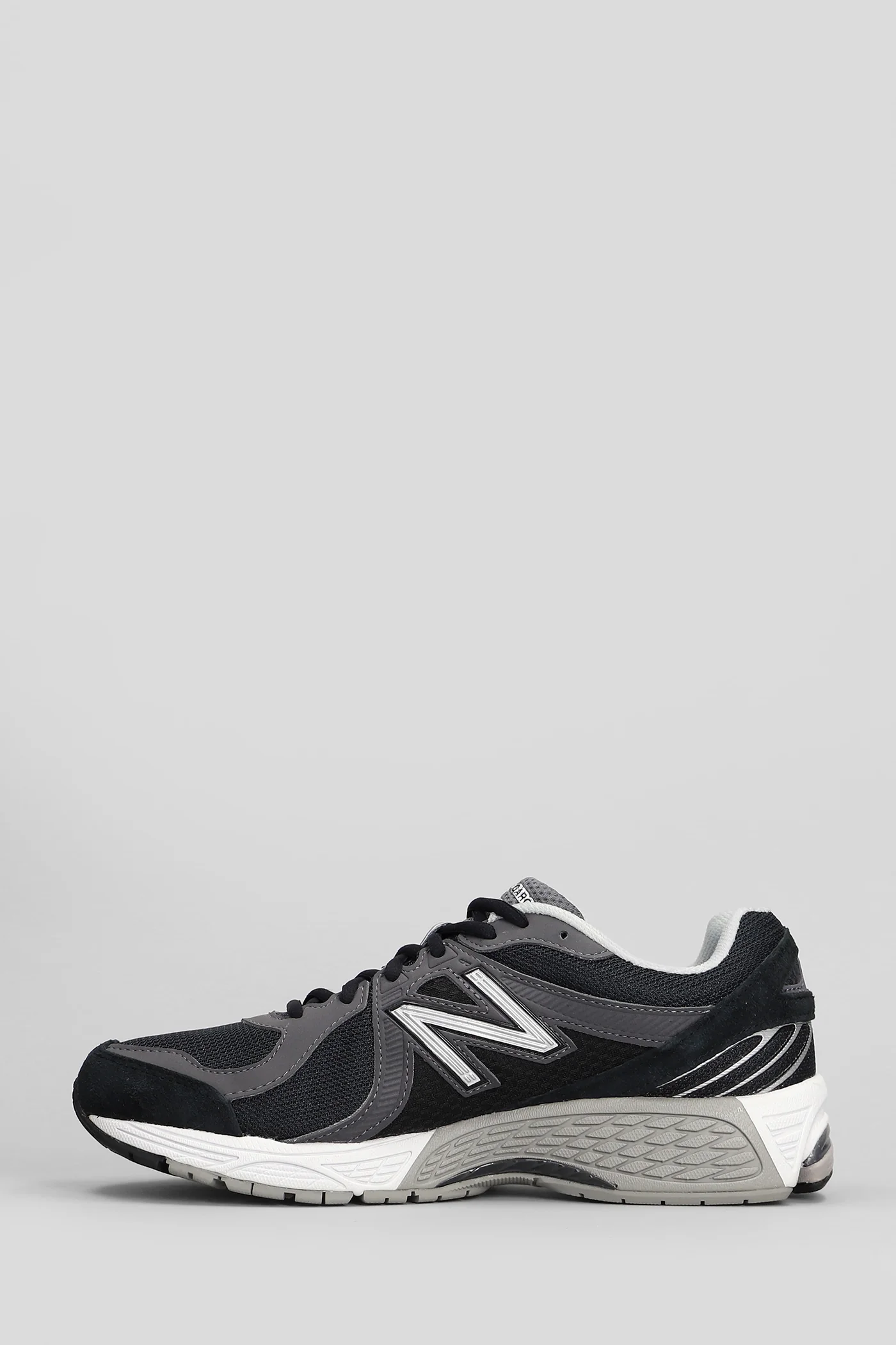 860 Sneakers in black leather and fabric - Image 3